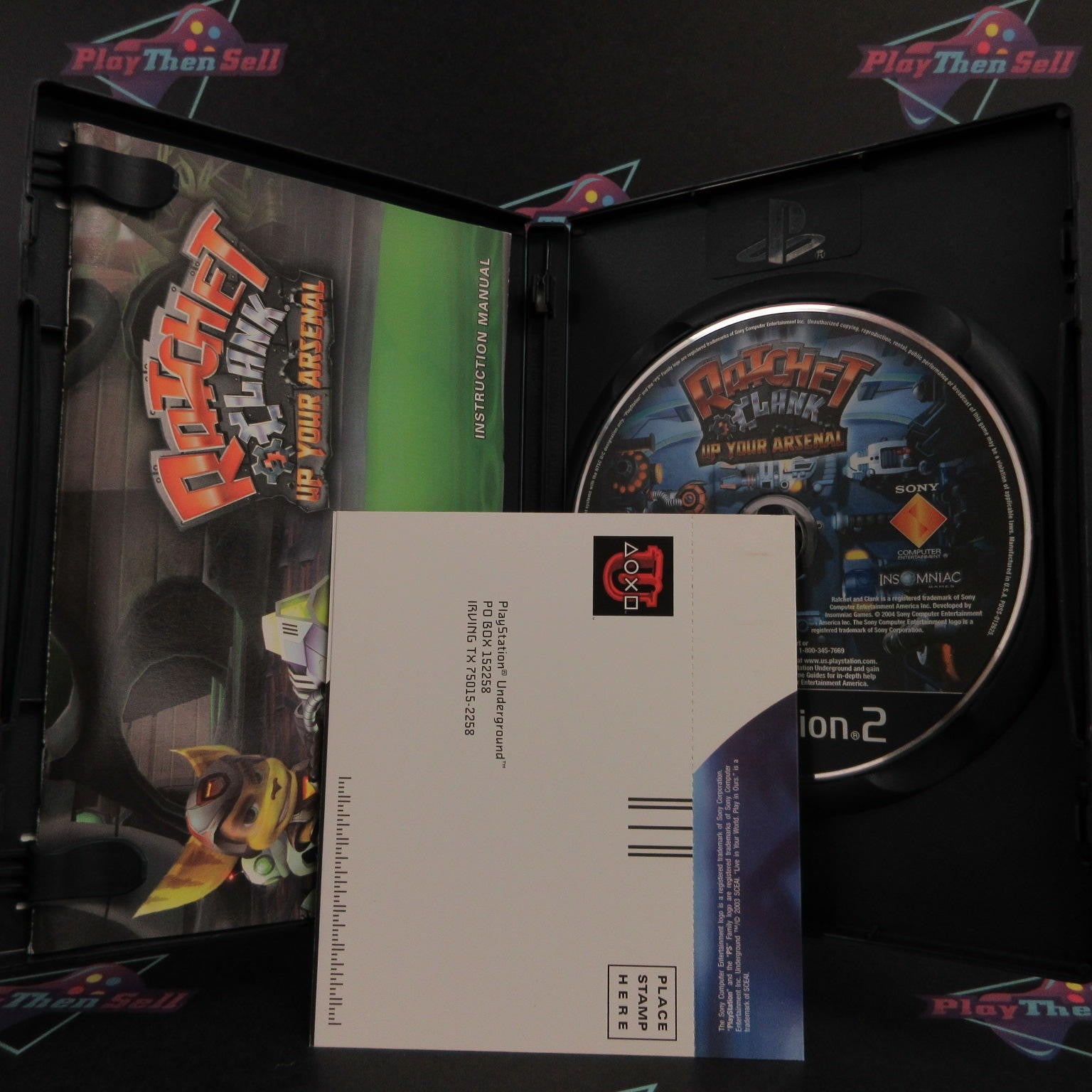 Ratchet & Clank Up Your Arsenal PS2 PlayStation 2 + Reg Complete  - 1 Year War..