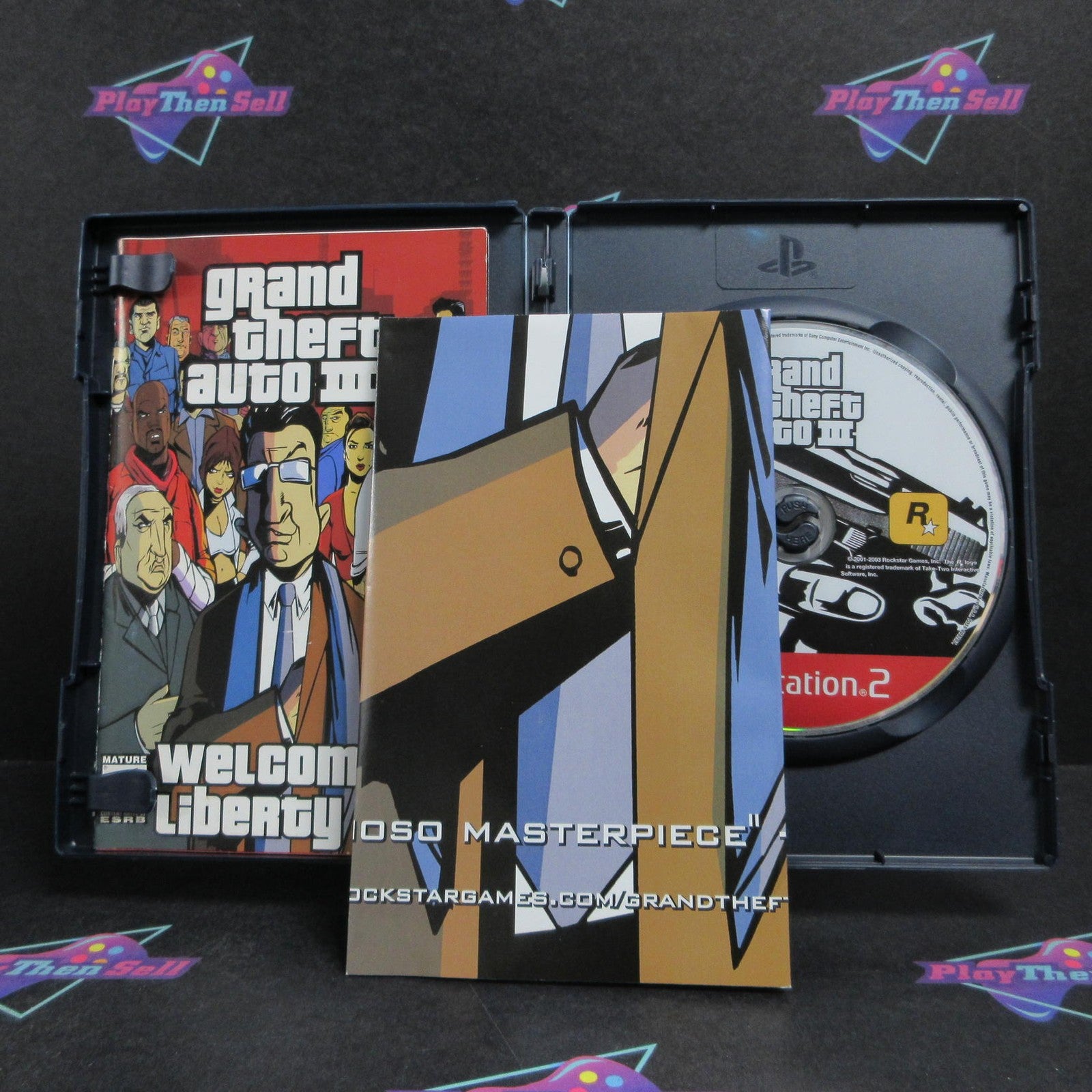 Grand Theft Auto III Double Pack PS2 PlayStation 2 GH + Map Complete  - 1 Year..