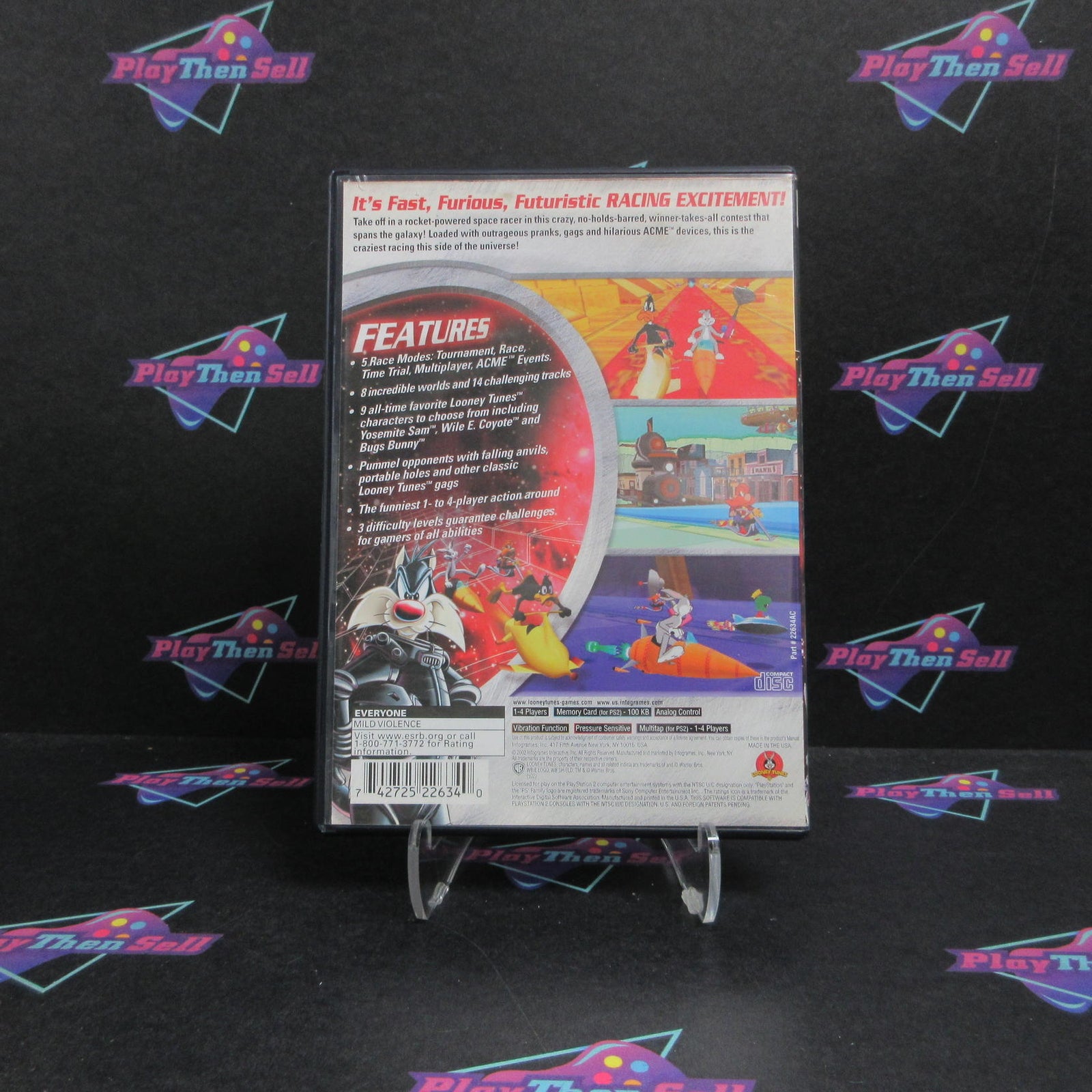 Looney Tunes Space Race PS2 PlayStation 2 AD Complete CIB - (See Pics)