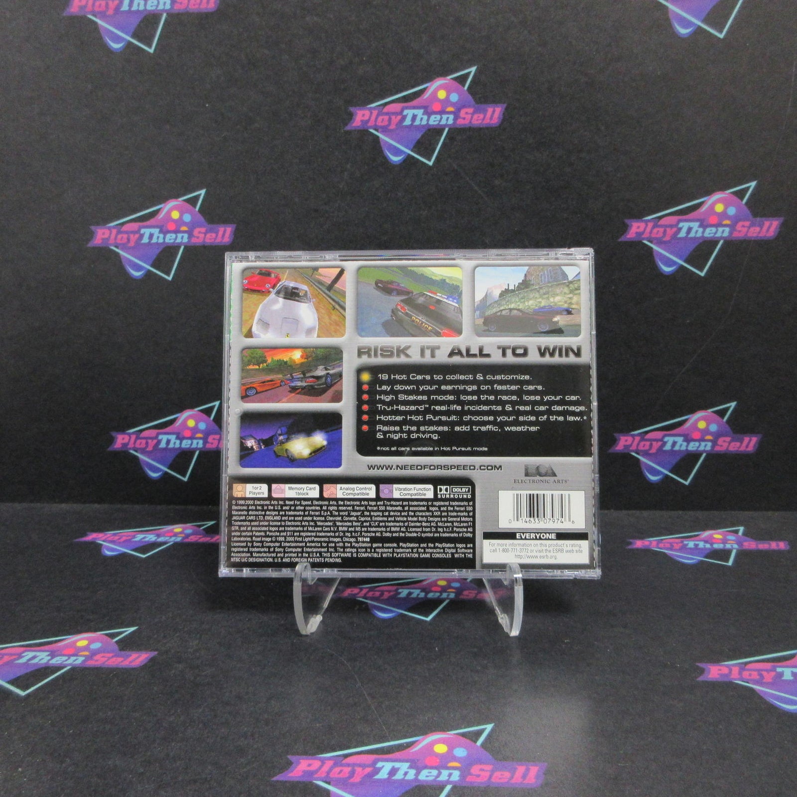 Need For Speed 4 High Stakes PS1 PlayStation 1 GH +Reg Card Complete  - 1 Year..