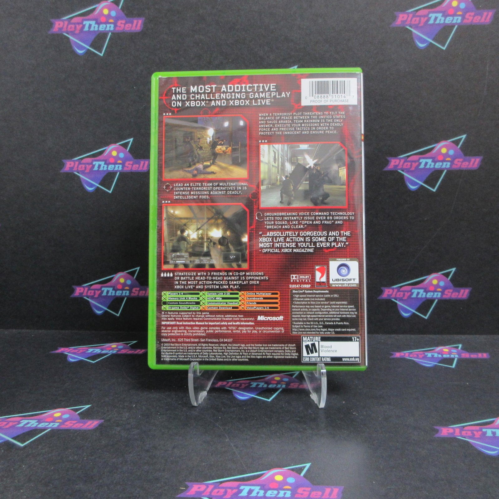 Rainbow Six 3 Squad-Based Counter Terror Xbox PH + Reg Card Complete  - 1 Year..