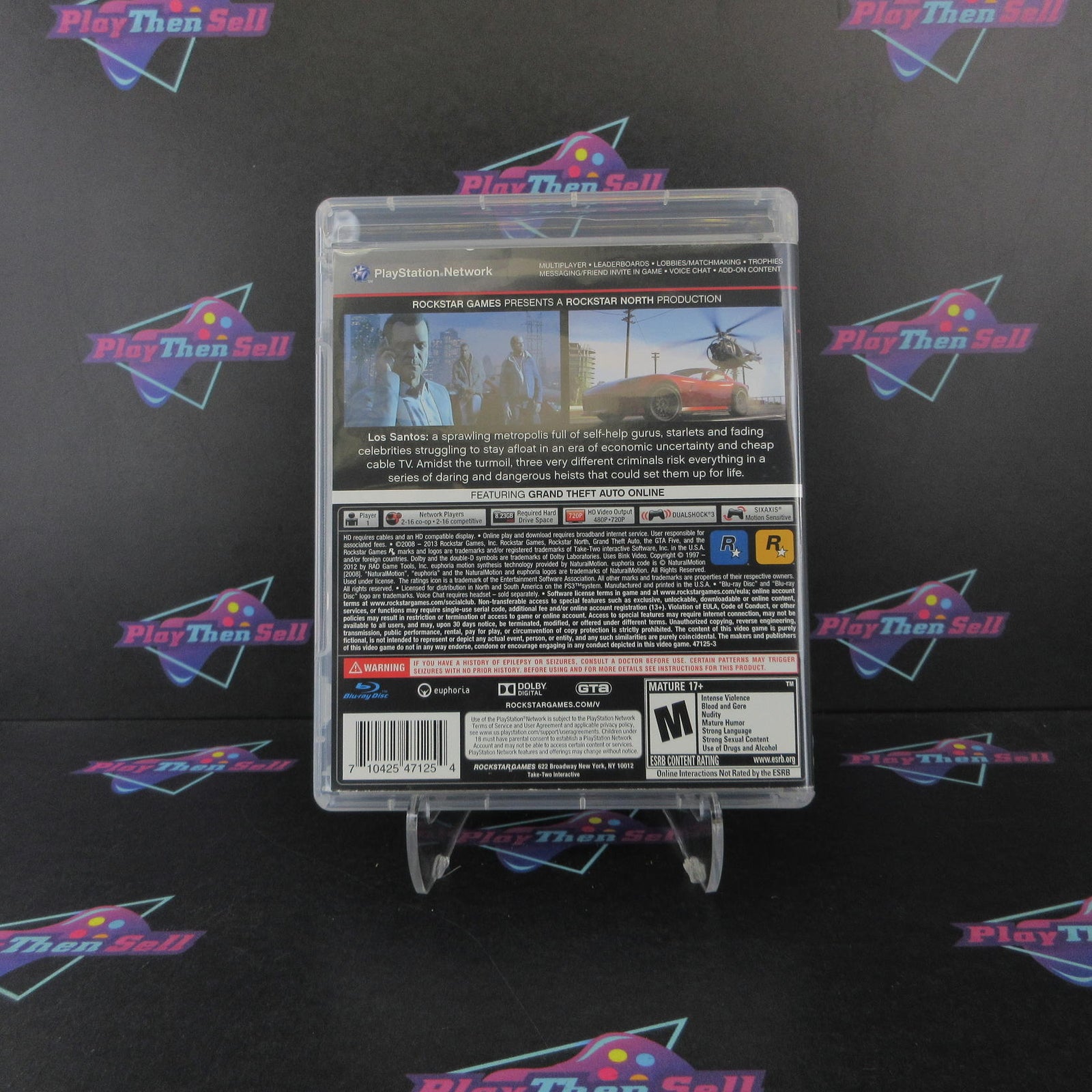 Grand Theft Auto V PS3 PlayStation 3 + Map Complete - 1 Year Warranty EX Cond