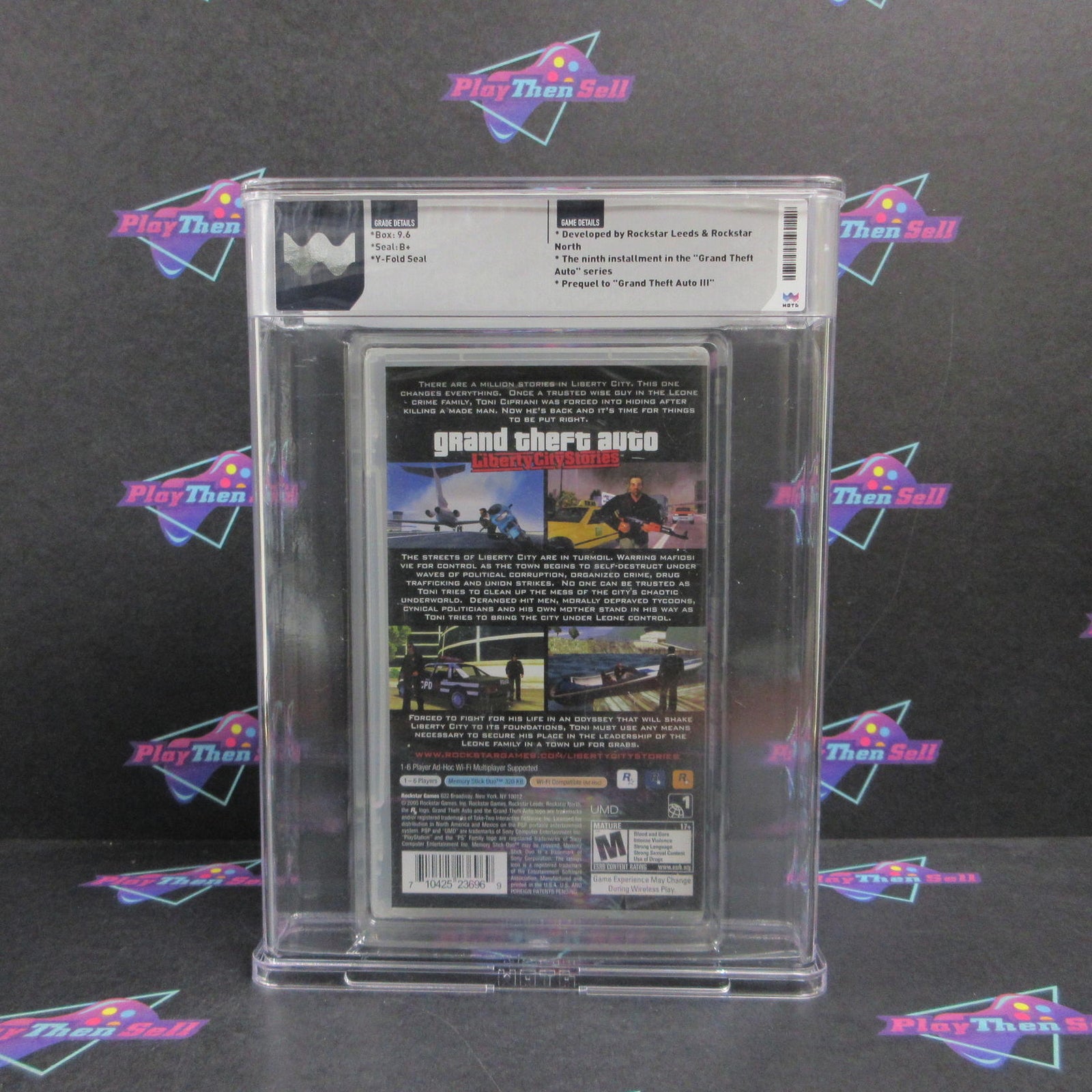 Grand Theft Auto Liberty City Stories Sony PSP WATA Graded 9.6 B+ Sealed  Bran..