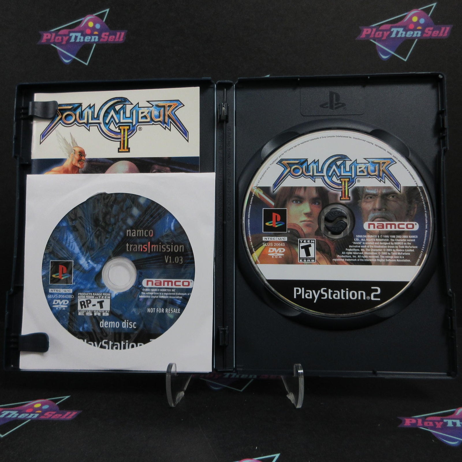Soul Calibur 2 PS2 PlayStation 2 + Reg Card / Bonus Disc  Complete  - 1 Year W..