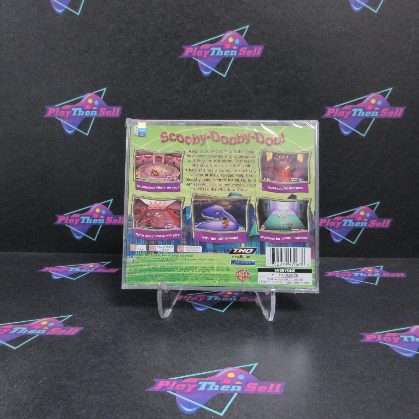 Scooby-Doo and the Cyber Chase PS1 PlayStation 1 Black Label - See Pics  Brand..