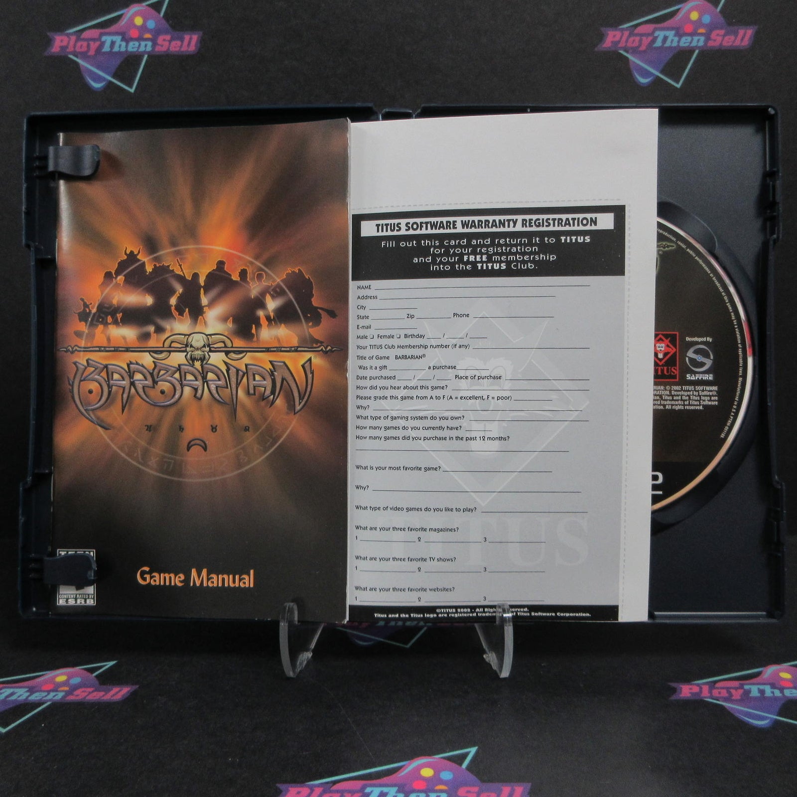 Barbarian PS2 PlayStation 2 + Reg Card Complete - 1 Year Warranty EX Cond