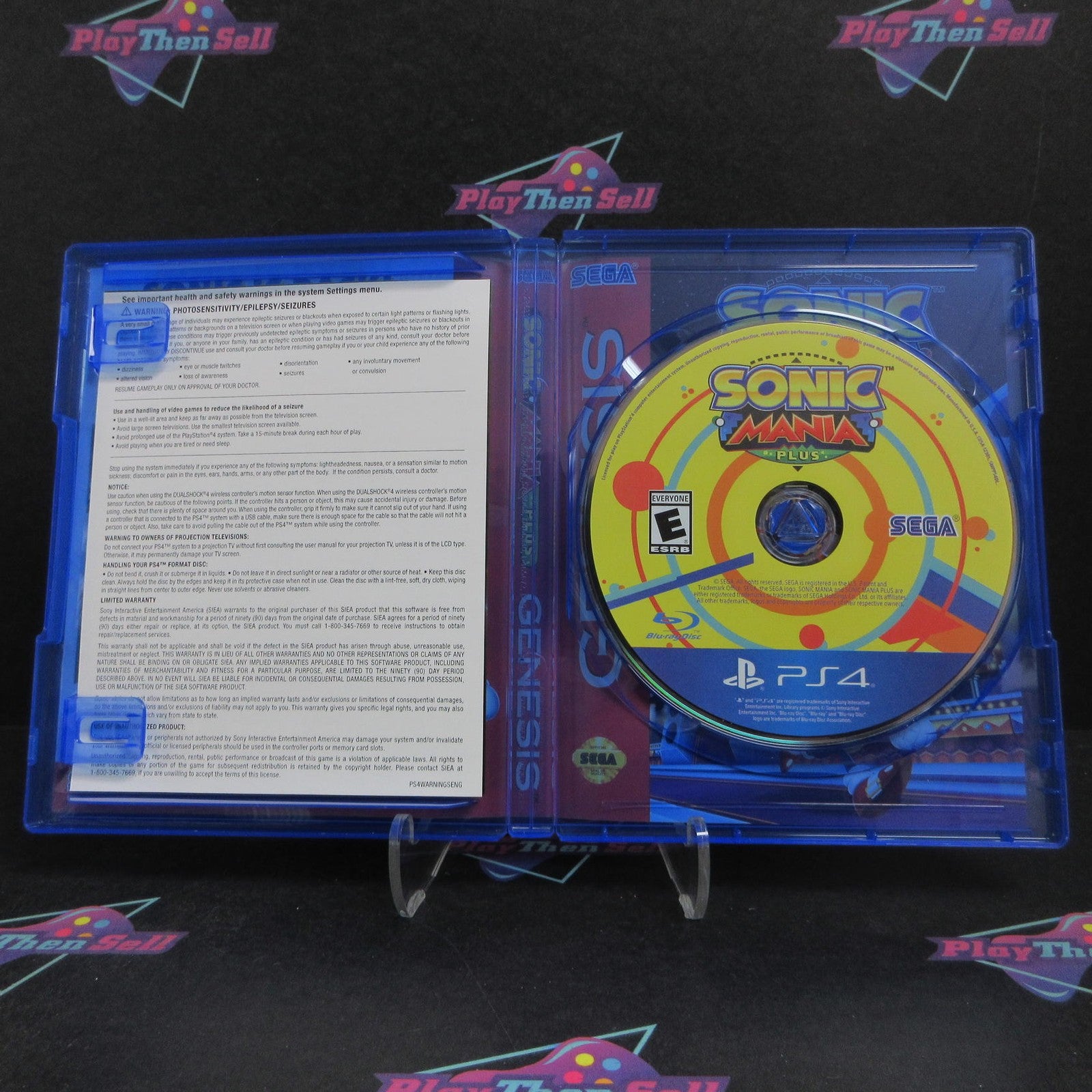 Sonic Mania Plus PS4 PlayStation 4 + Sleeve / Art Book Complete  - 1 Year Warr..