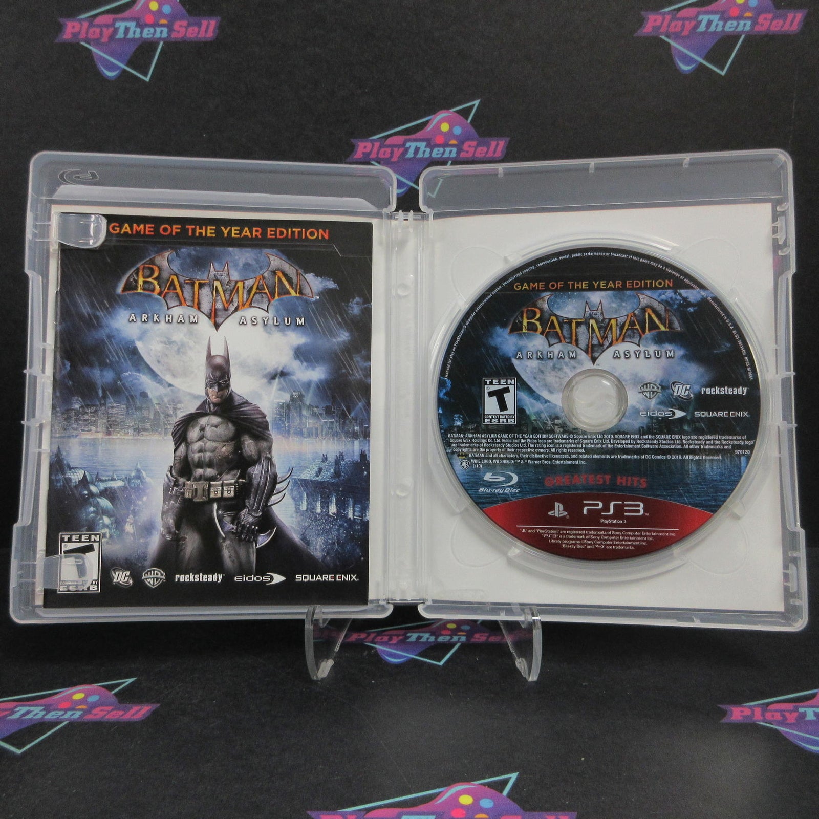 Batman Arkham Asylum GOTY PS3 PlayStation 3 GH + 3D Glasses Complete  - 1 Year..