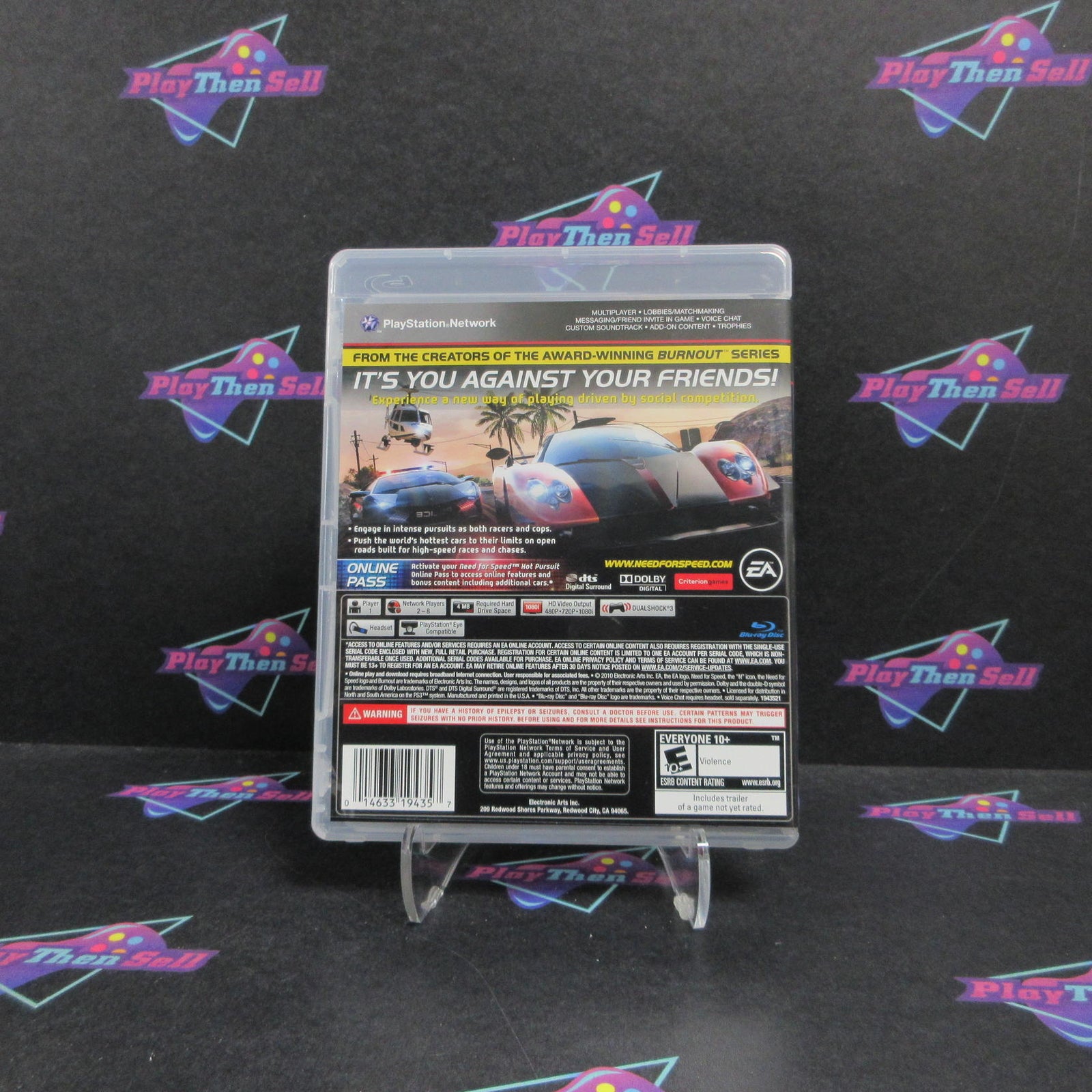 Need for Speed Hot Pursuit PS3 PlayStation 3 Complete - 1 Year Warranty EX Cond