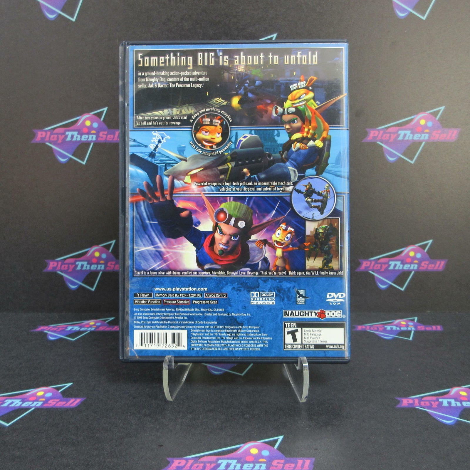 Jak II PS2 PlayStation 2 + Reg Card Complete - 1 Year Warranty EX Cond