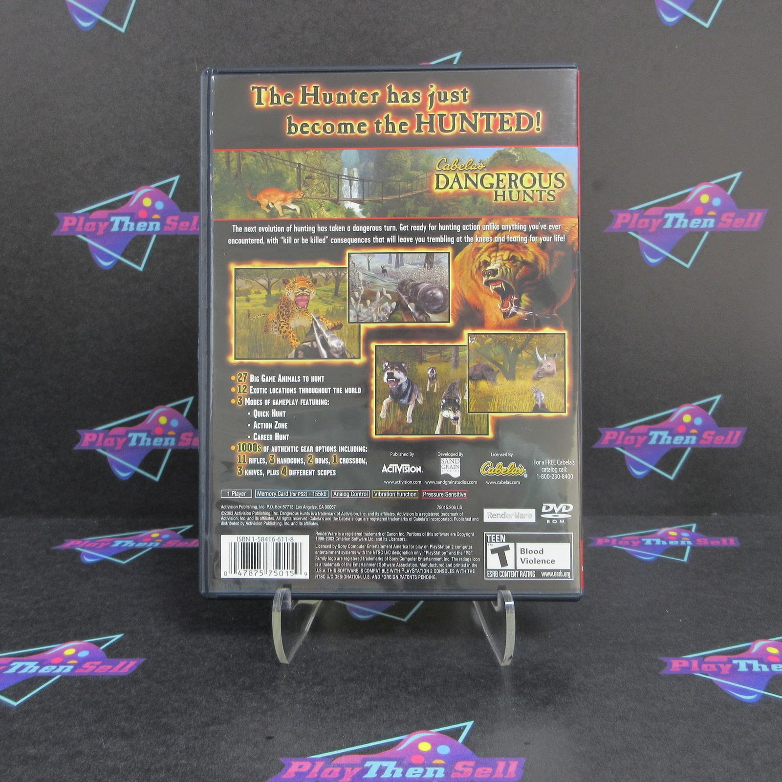 Cabela's Dangerous Hunts PS2 PlayStation 2 GH + Reg Card Complete  - 1 Year Wa..