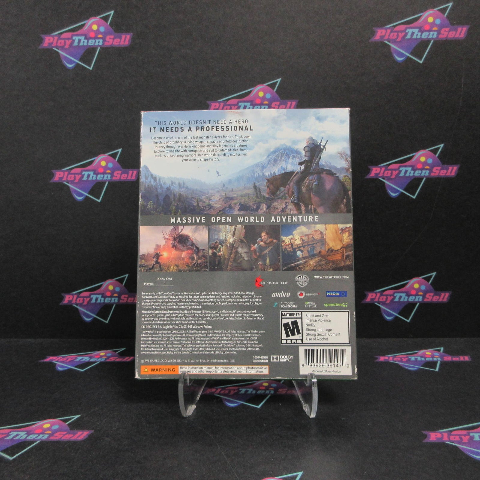 The Witcher 3 Wild Hunt Xbox One + Soundtrack/Sleeve/Map  Complete