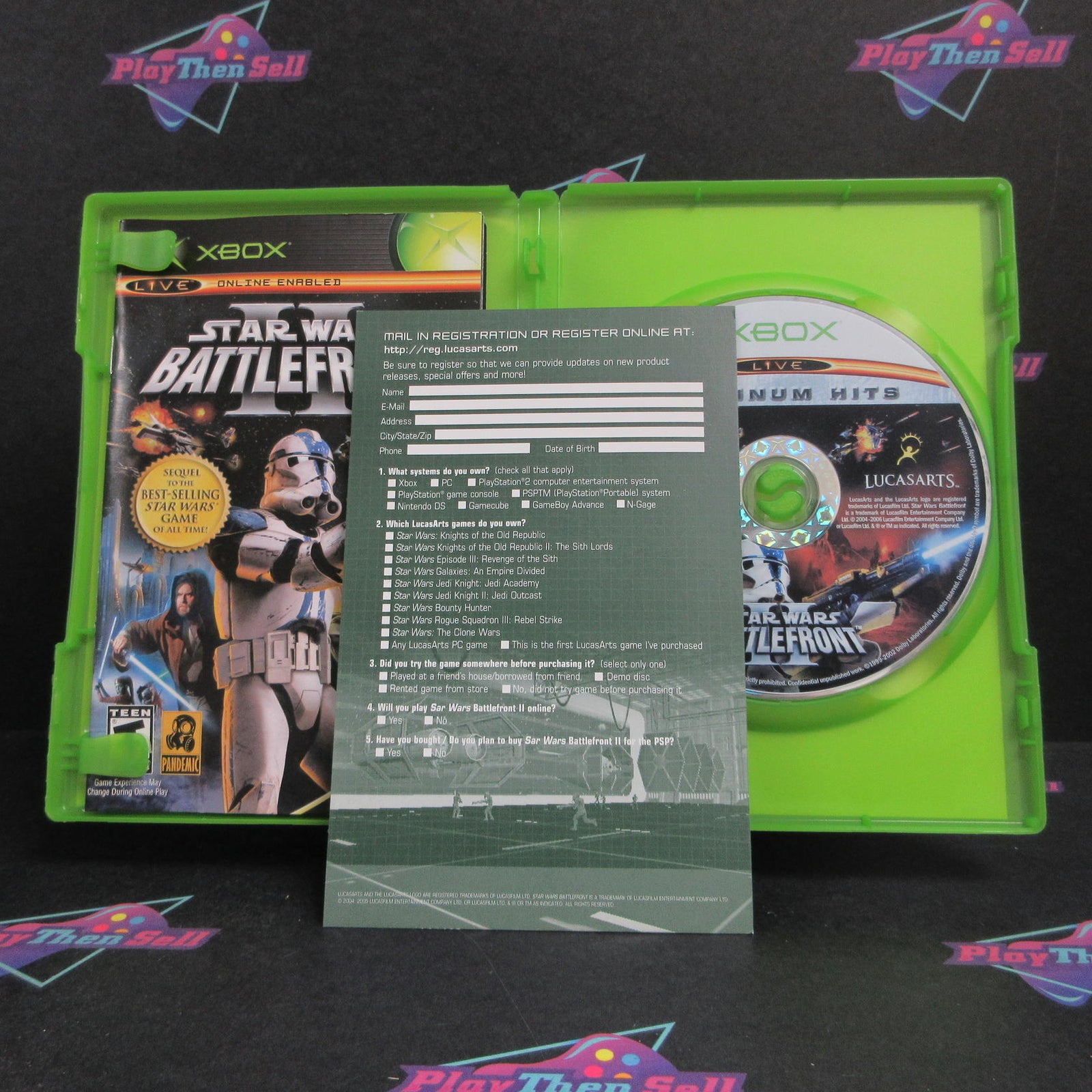 Star Wars Battlefront II Xbox PH + Reg Card Complete - 1 Year Warranty EX Cond