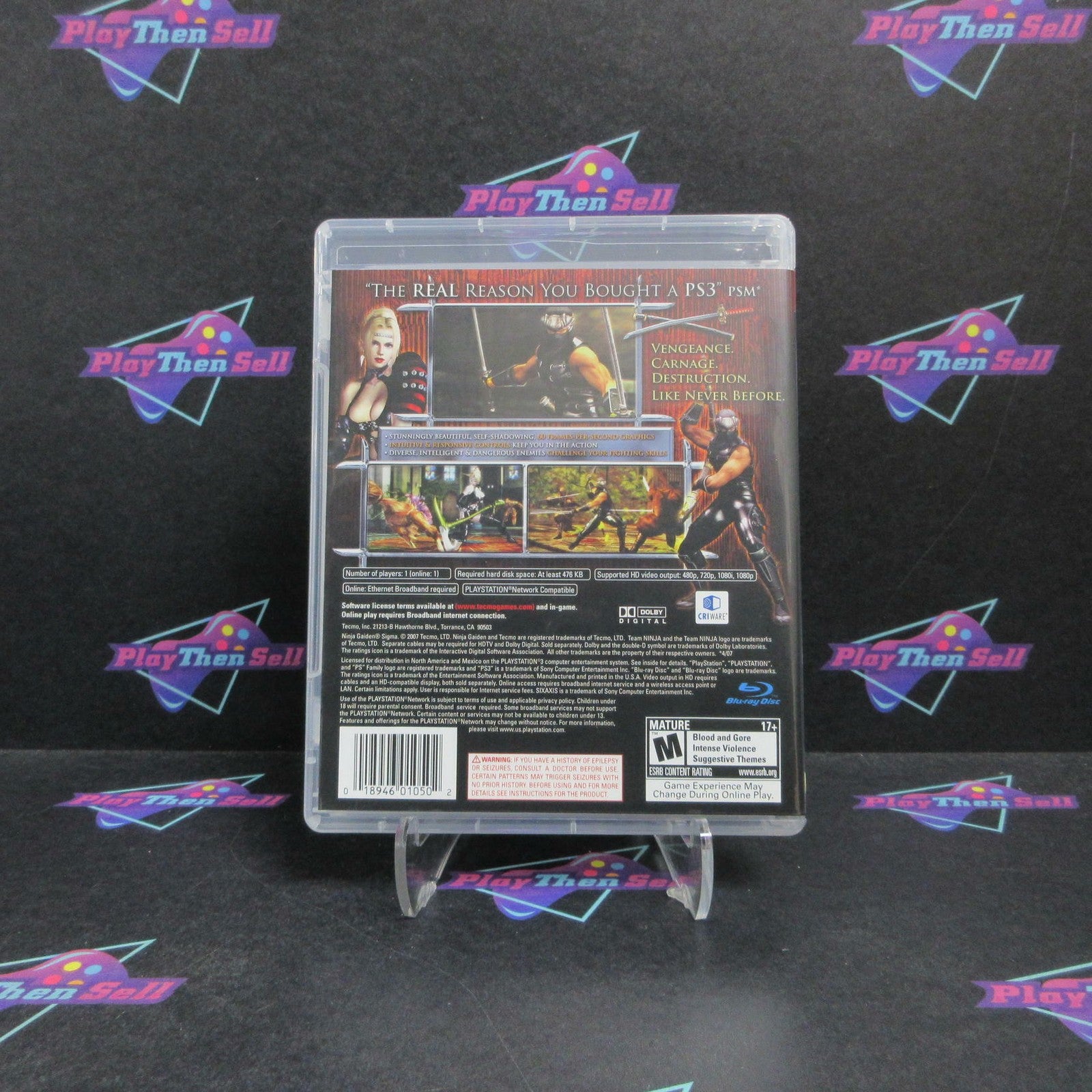 Ninja Gaiden Sigma PS3 PlayStation 3 Complete - 1 Year Warranty EX Cond