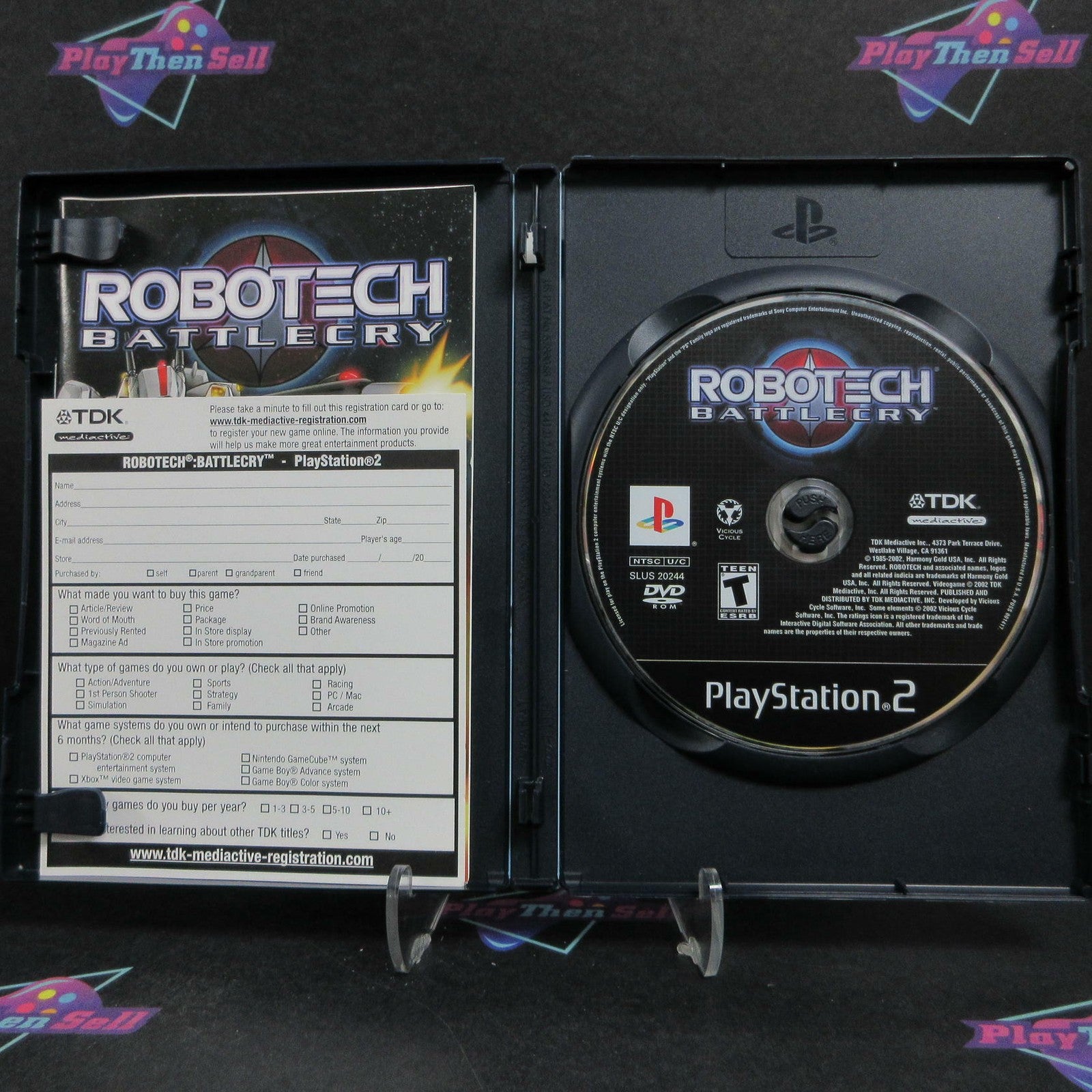 Robotech Battlecry PlayStation 2 + Reg Card Complete - 1 Year Warranty EX Cond