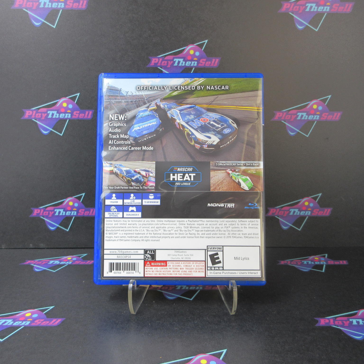 NASCAR Heat 4 PS4 PlayStation 4 Complete - 1 Year Warranty EX Cond