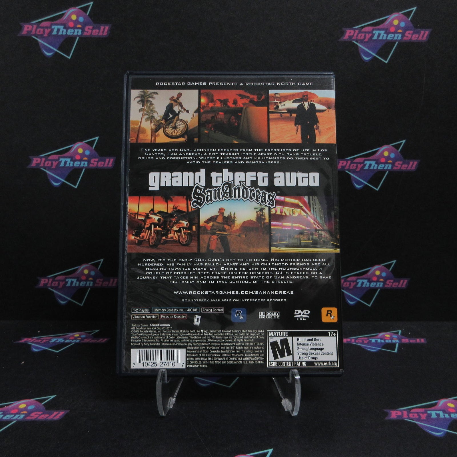 Grand Theft Auto San Andreas Trilogy PS2 PlayStation 2 +Map Complete  - 1 Year..