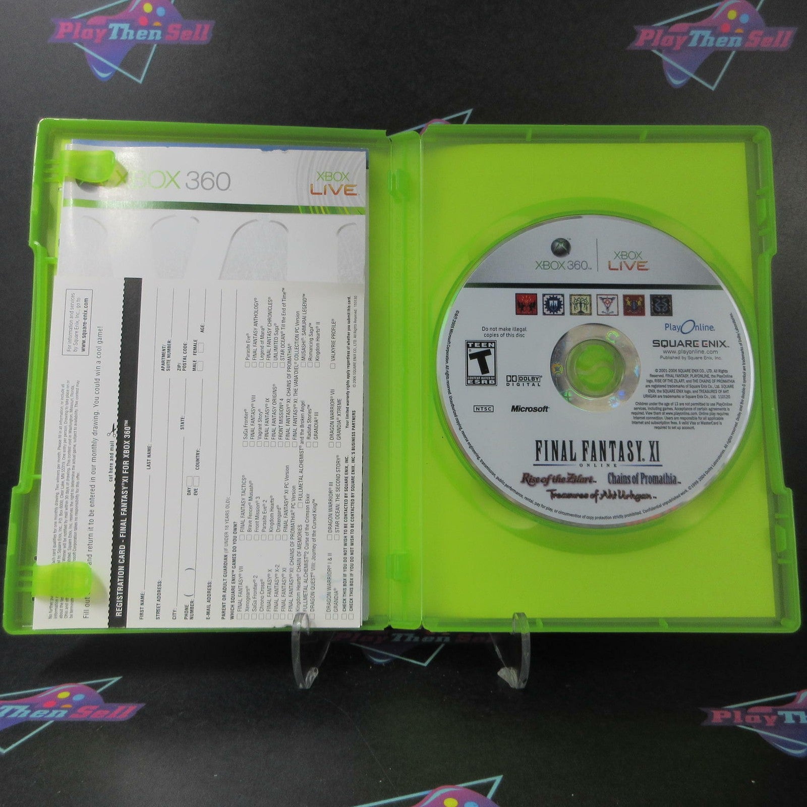 Final Fantasy XI Online Rise, Chains, Treasures Xbox 360 + Reg CIB  - 1 Year W..