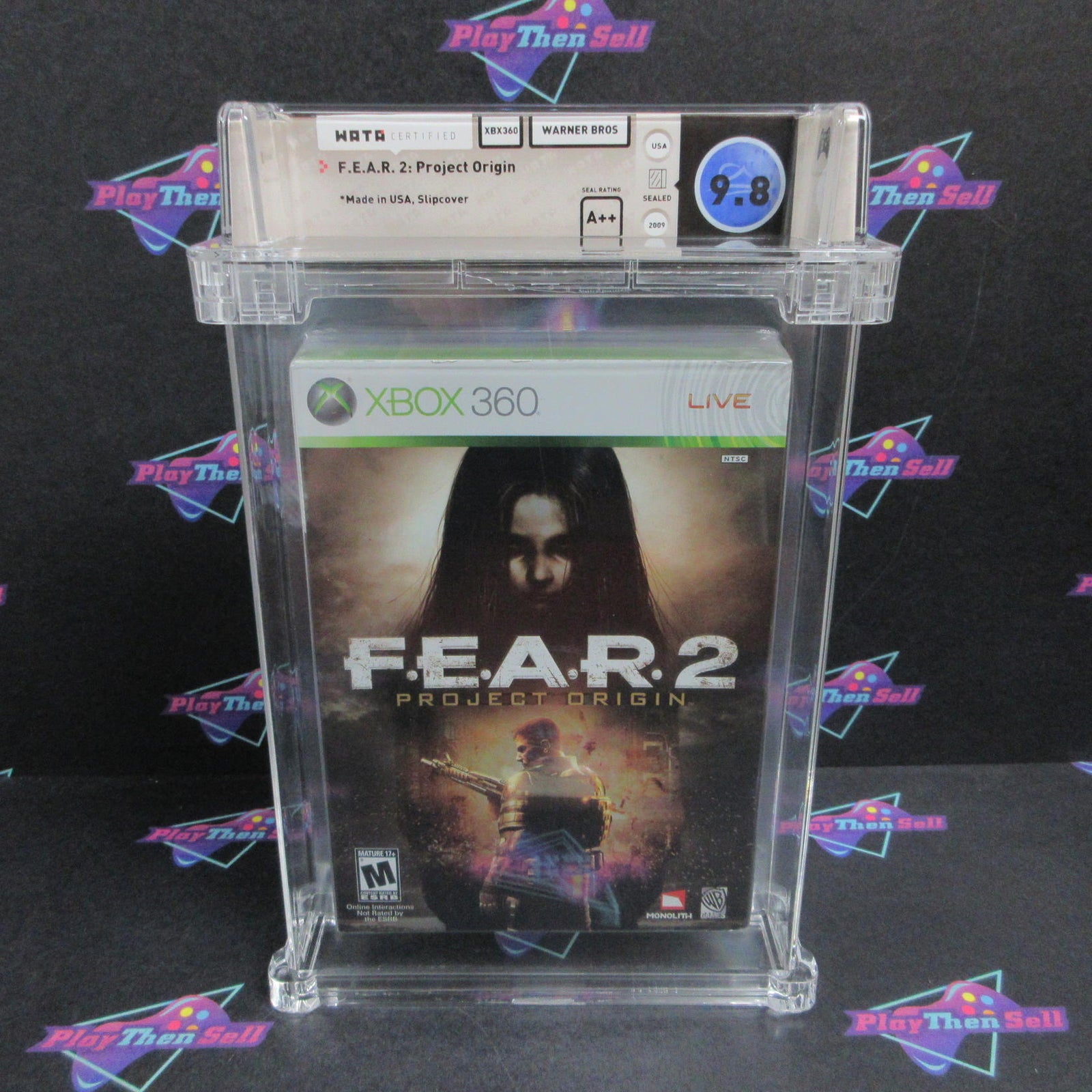 Fear 2 Project Origin Xbox 360 + Slipcover WATA Graded 9.8 A++ Sealed  Brand N..