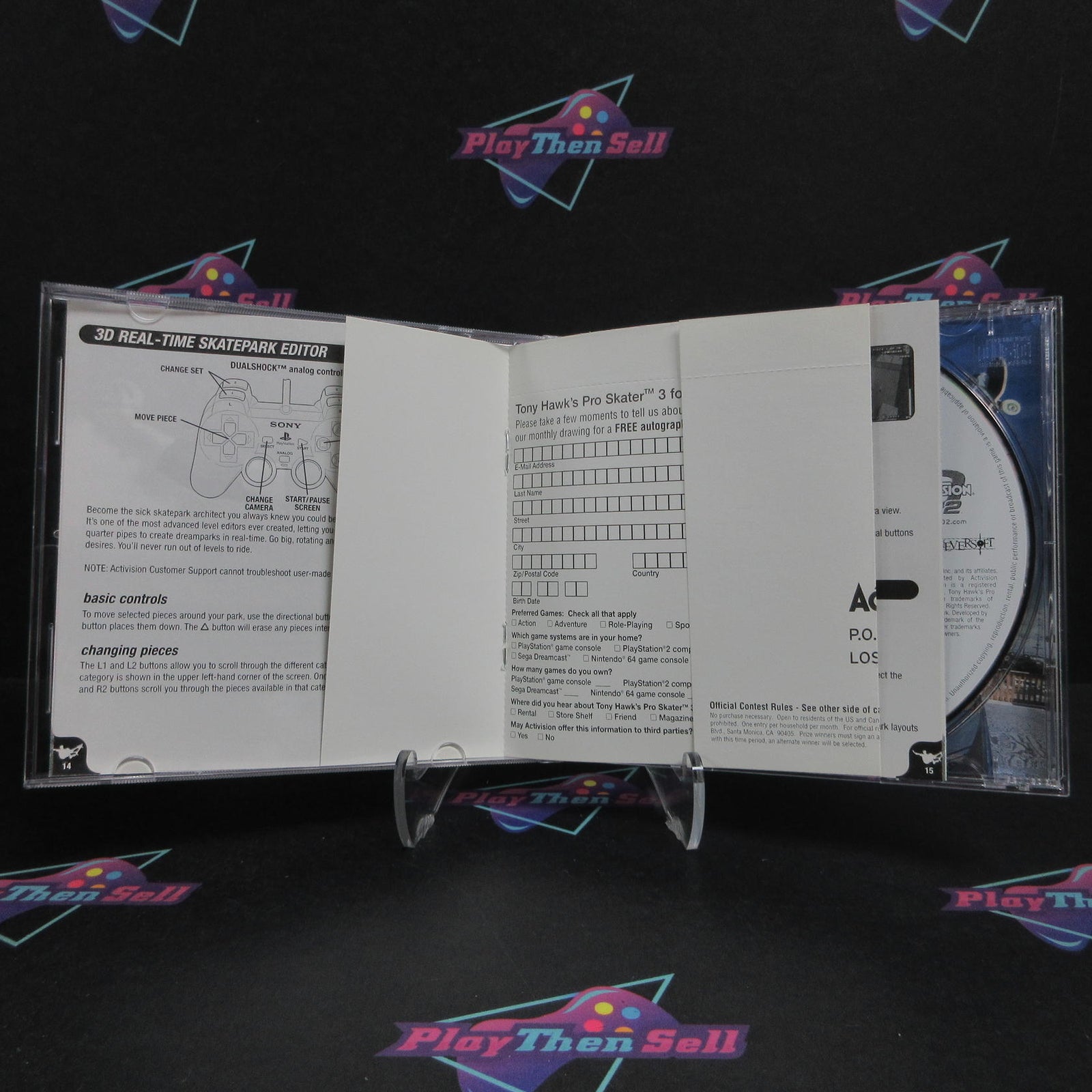 Tony Hawk's Pro Skater 3 PS1 PlayStation 1 GH + Reg Card Complete  - 1 Year Wa..