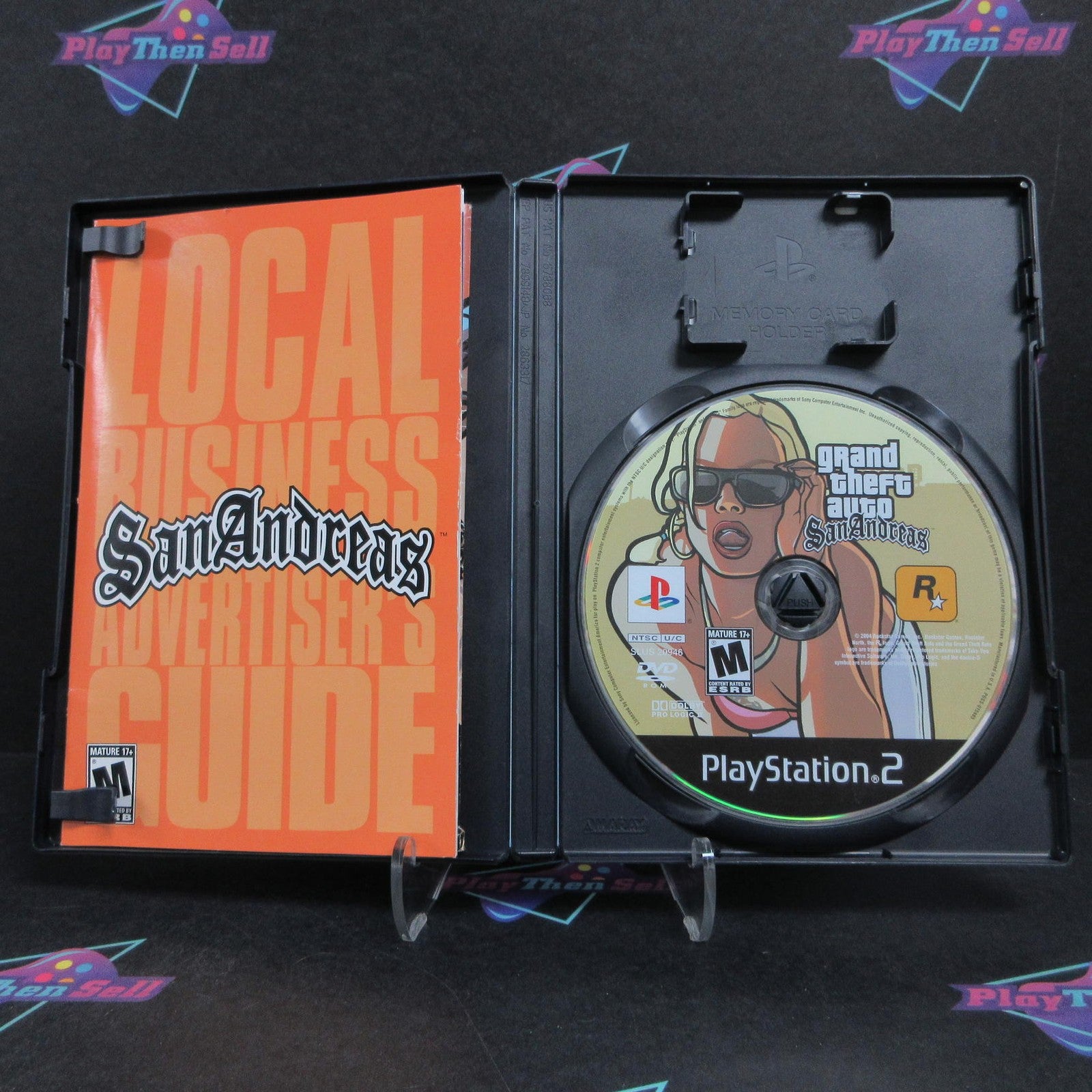 Grand Theft Auto San Andreas PS2 PlayStation 2 + Map Complete  - 1 Year Warran..