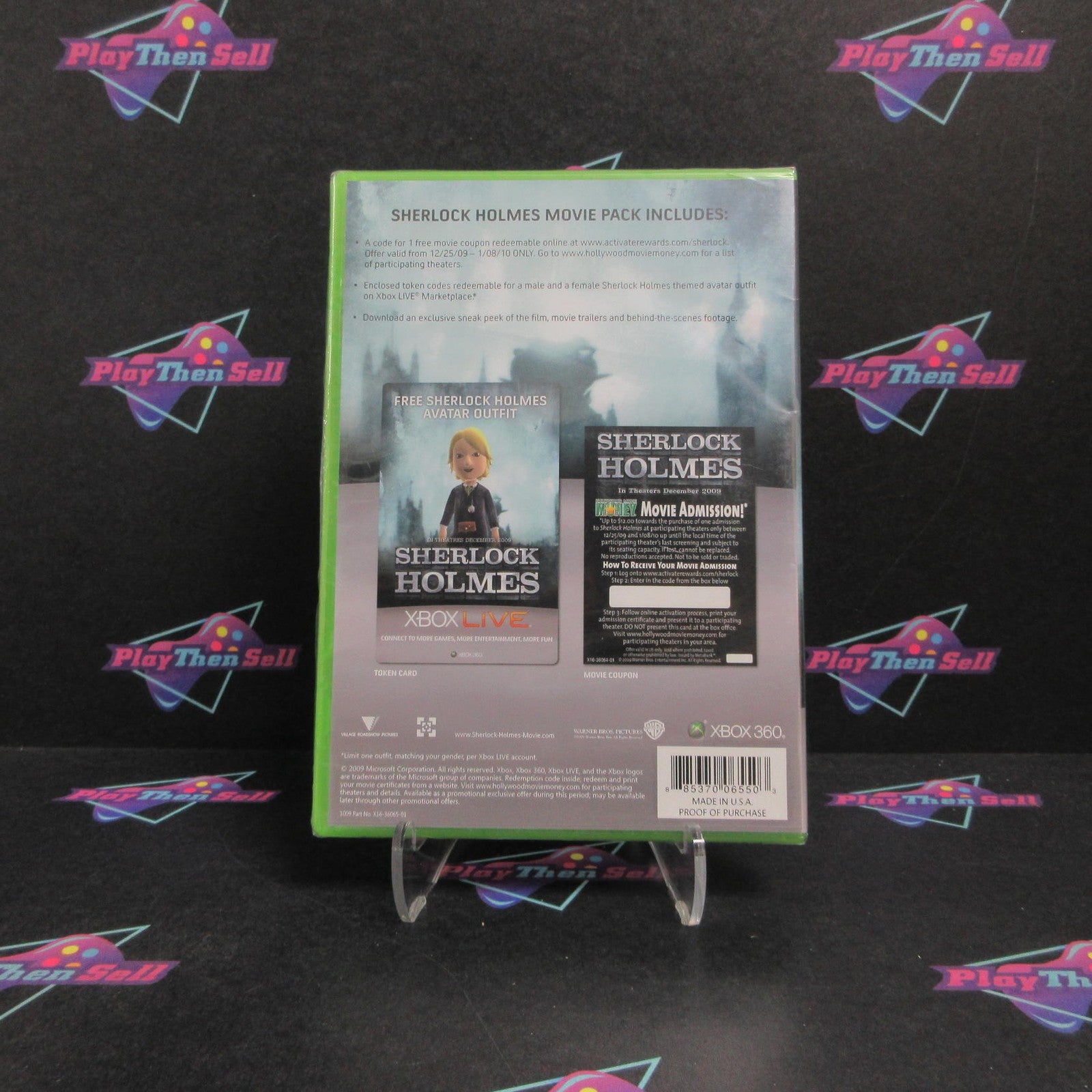 Sherlock Holmes Movie Pack + Avatar Outfit Xbox 360 Brand New - Sealed