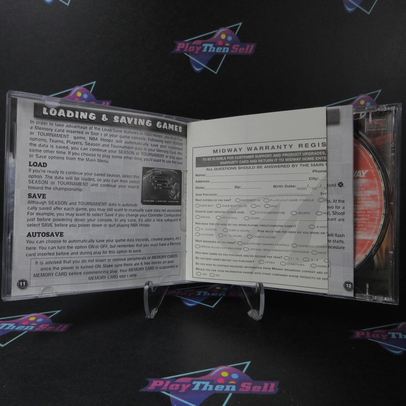NBA Hoopz PS1 PlayStation 1 + Reg Card Complete - 1 Year Warranty VG