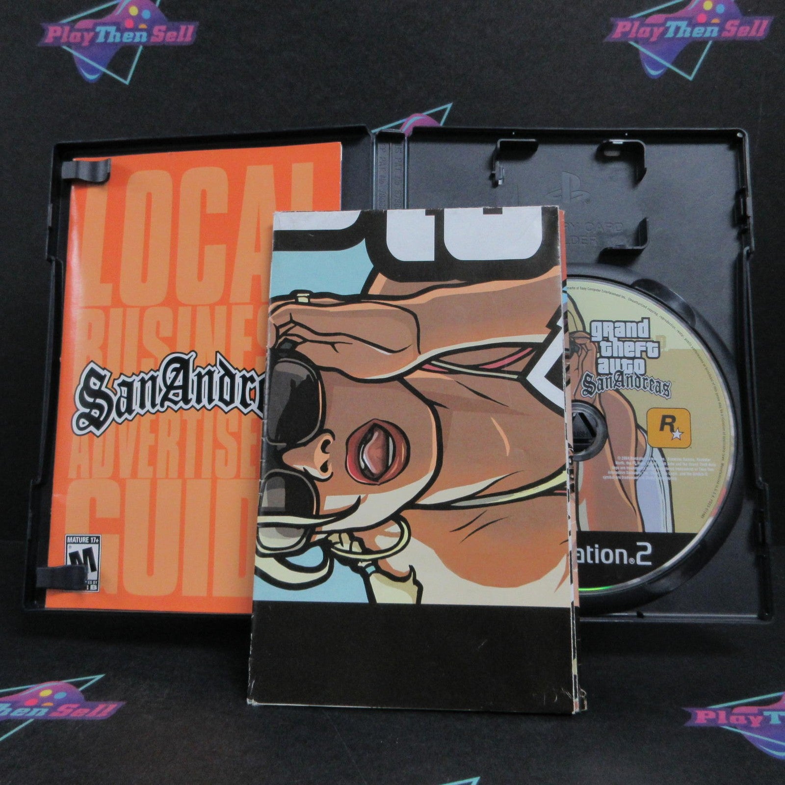 Grand Theft Auto San Andreas PS2 PlayStation 2 + Map Complete  - 1 Year Warran..