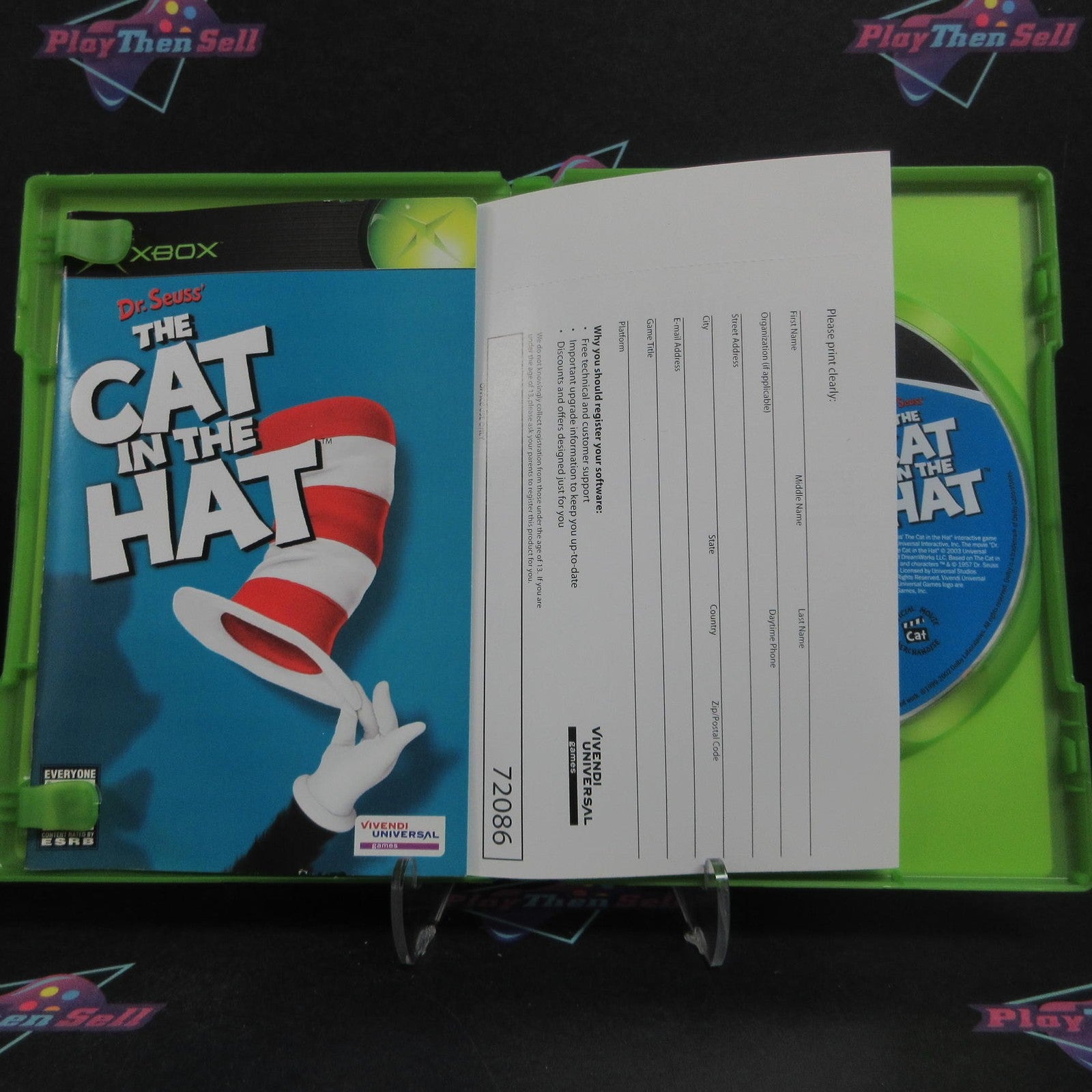 Dr. Seuss The Cat in the Hat Xbox + Reg Card Complete - 1 Year Warranty EX Cond