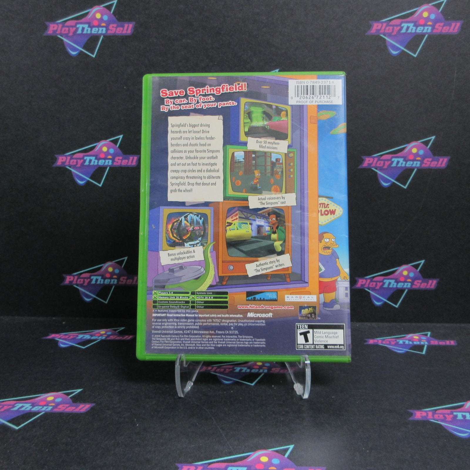 Simpsons Hit and Run Xbox PH AD/MD Complete CIB - (See Pics)
