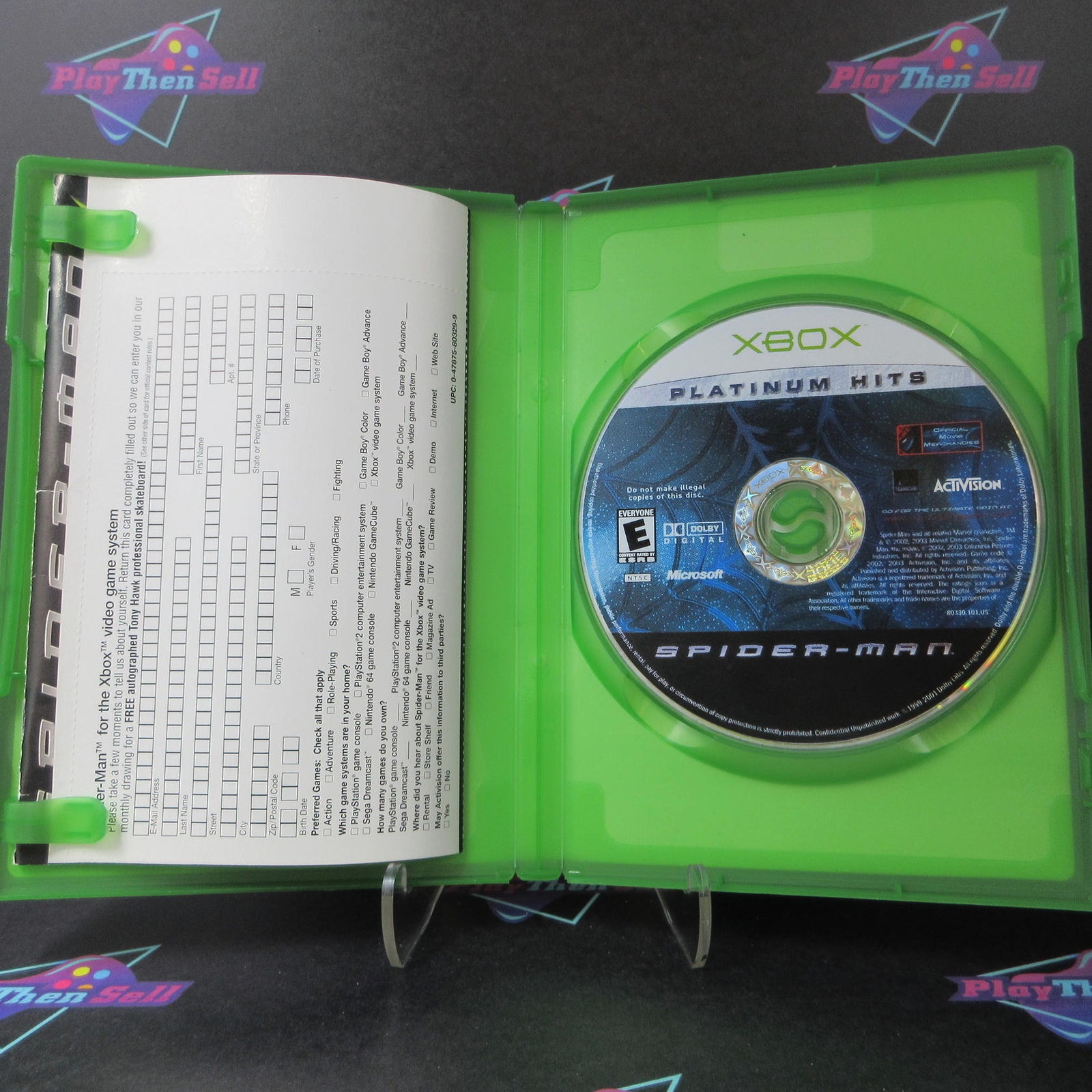 Spider-Man Xbox PH + Reg Card Complete - 1 Year Warranty EX Cond