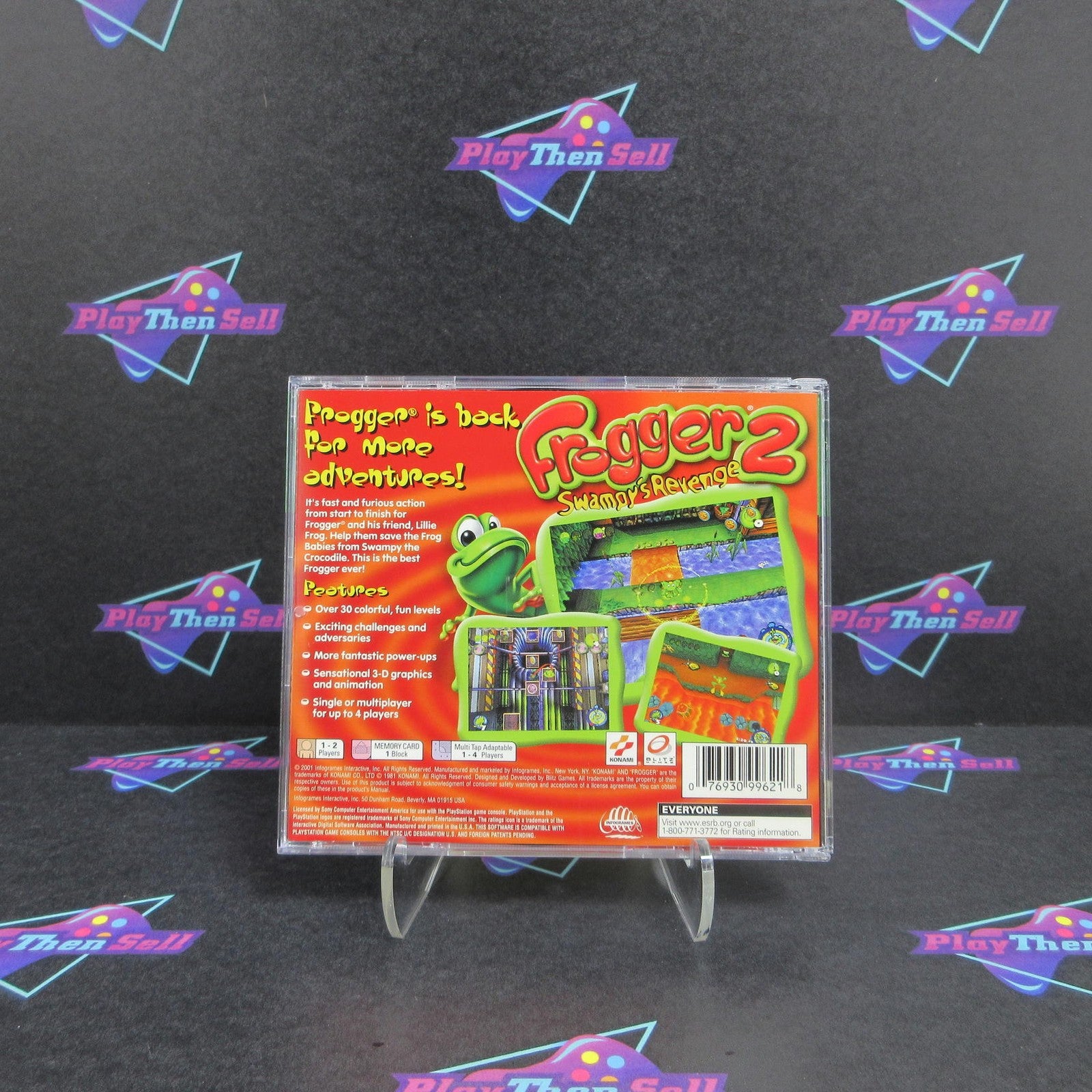 Frogger 2 Swampys Revenge PS1 PlayStation 1 GH Complete  - 1 Year Warranty EX ..