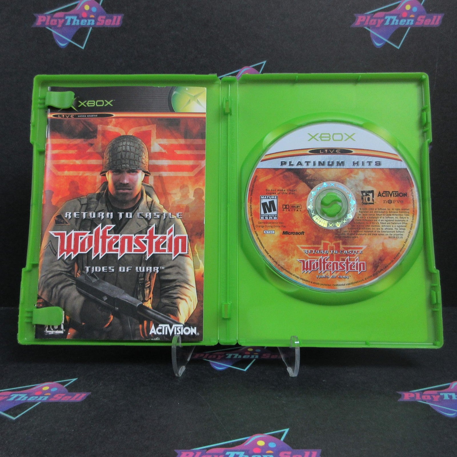 Return to Castle Wolfenstein Tides of War Xbox PH +Reg Card Complete  - 1 Year..