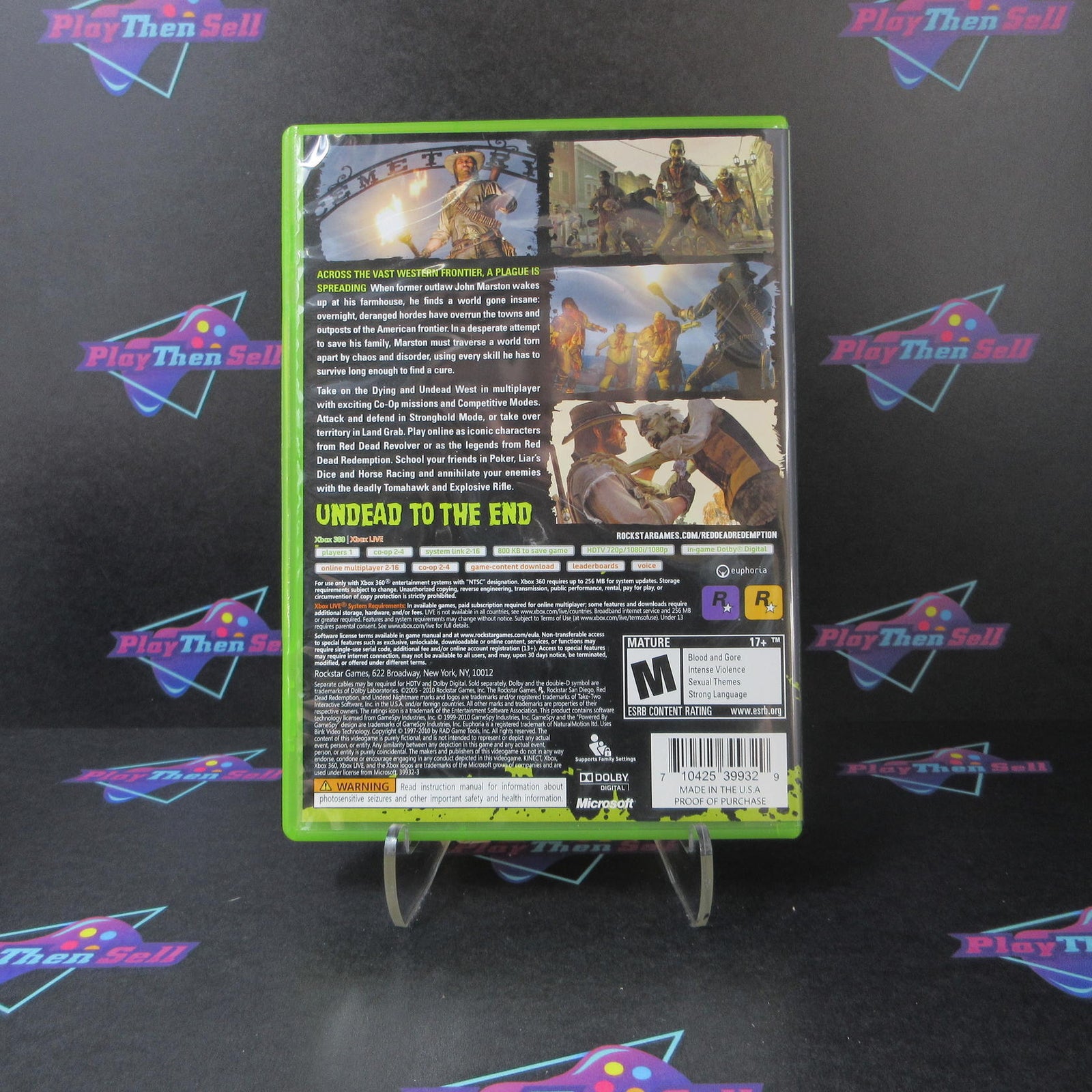 Red Dead Redemption Undead Nightmare Xbox 360 + Map Complete  - 1 Year Warrant..