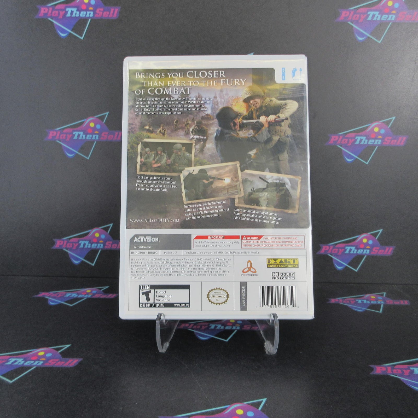 Call Of Duty 3 Nintendo Wii Complete - 1 Year Warranty VG