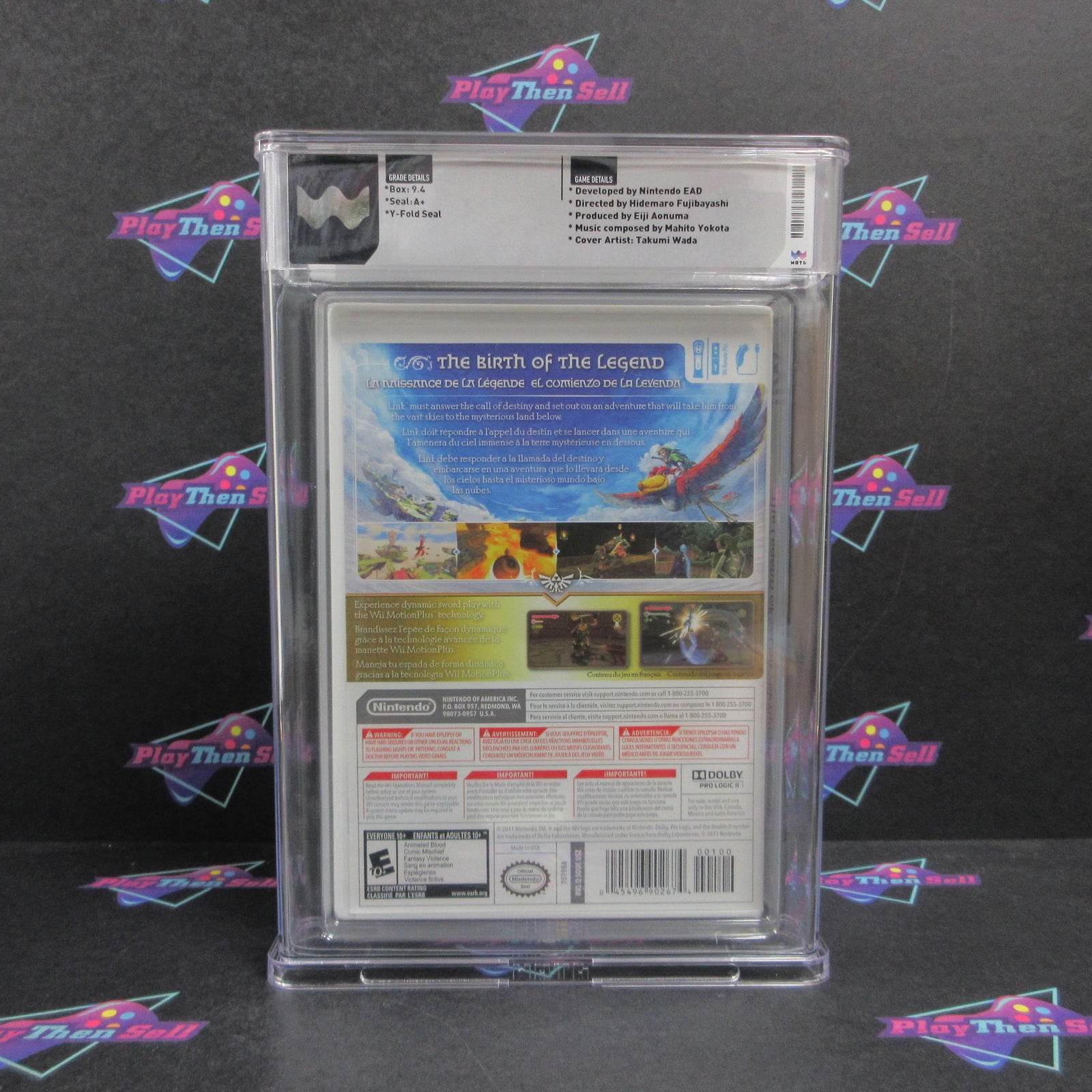 The Legend of Zelda Skyward Sword Nintendo Wii WATA Graded 9.4 A+ Sealed  Bran..