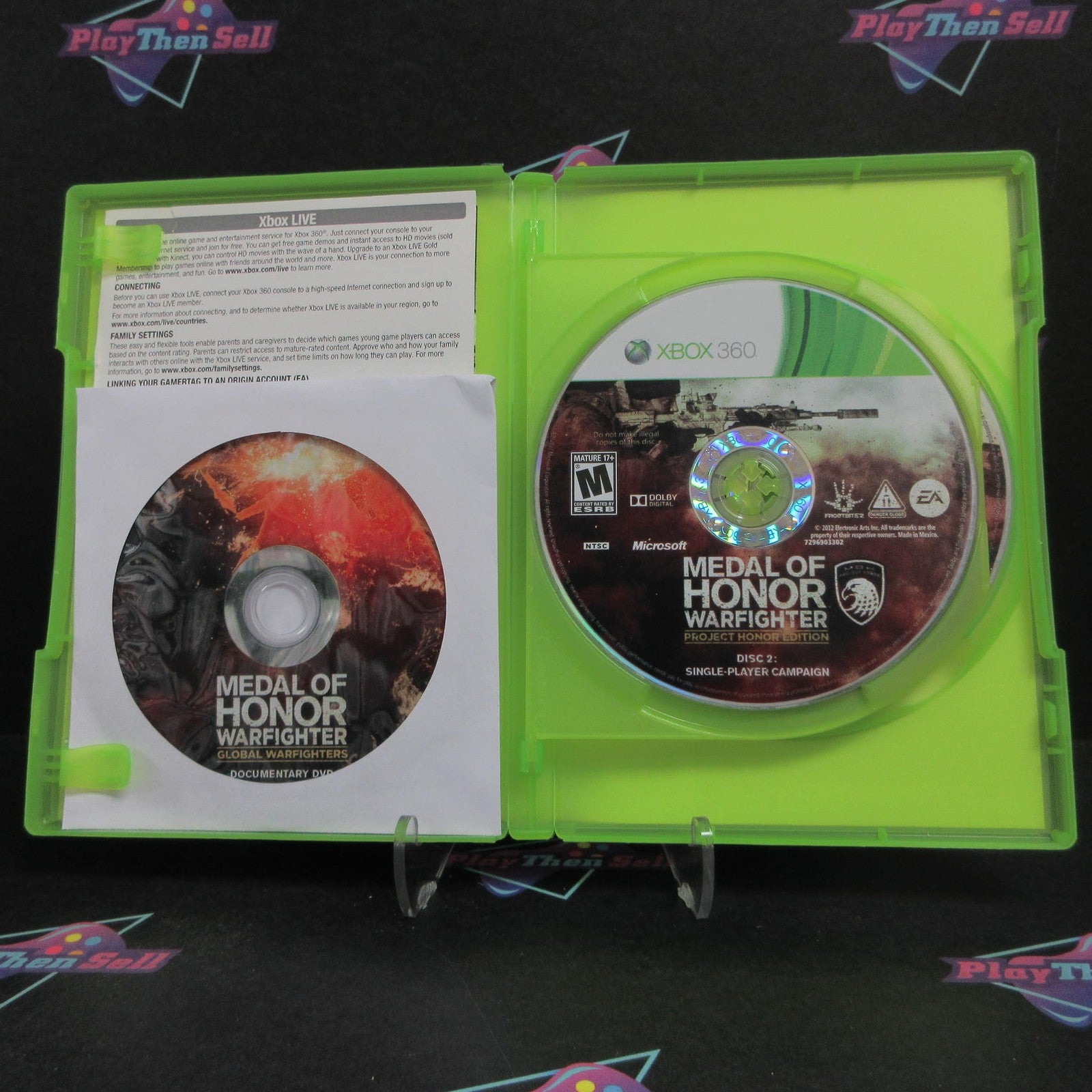 Medal of Honor Warfighter Project Honor Ed Xbox 360 + DVD Complete  - 1 Year W..