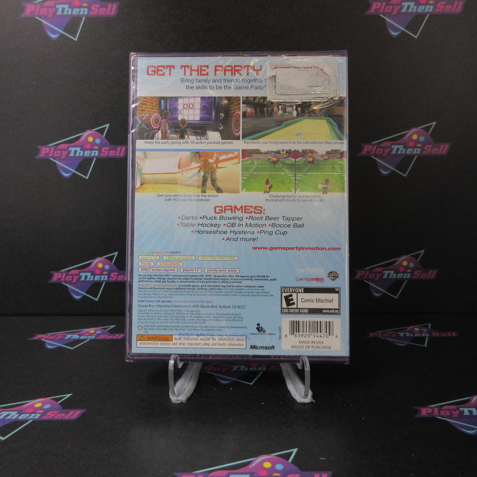 Game Party In Motion Xbox 360 - See Pics Brand New - Sealed