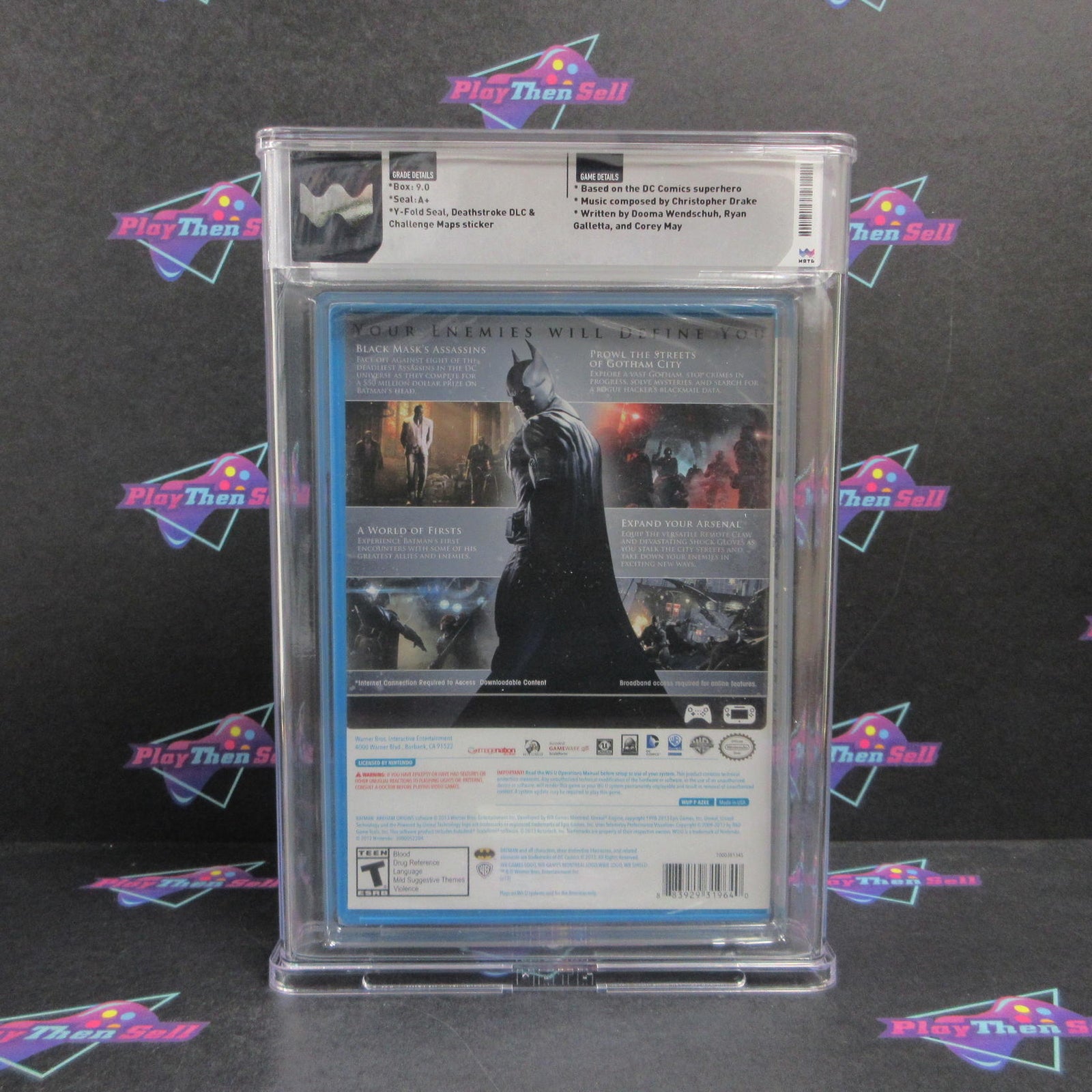 Batman Arkham Origins Nintendo Wii U WATA Graded 9.0 A+ Sealed  Brand New - Se..