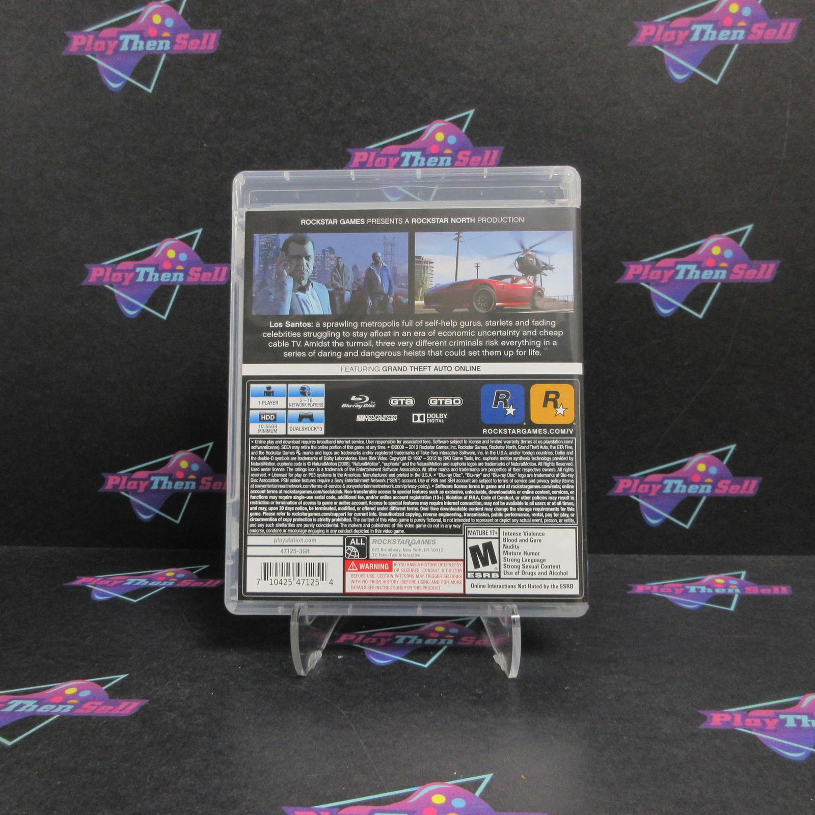 Grand Theft Auto V PS3 PlayStation 3 GH + Map Complete - 1 Year Warranty EX Cond