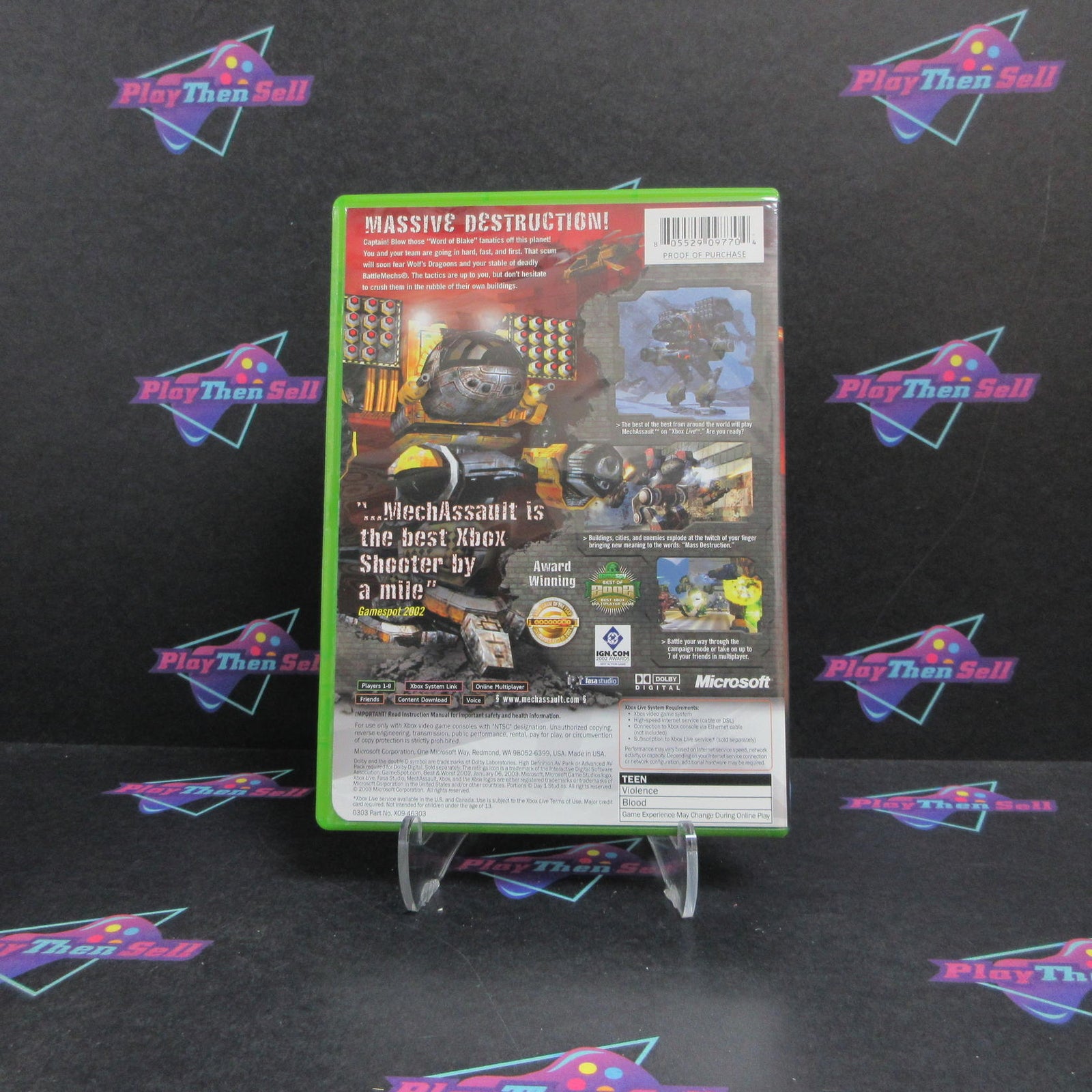 MechAssault Xbox Complete - 1 Year Warranty EX Cond