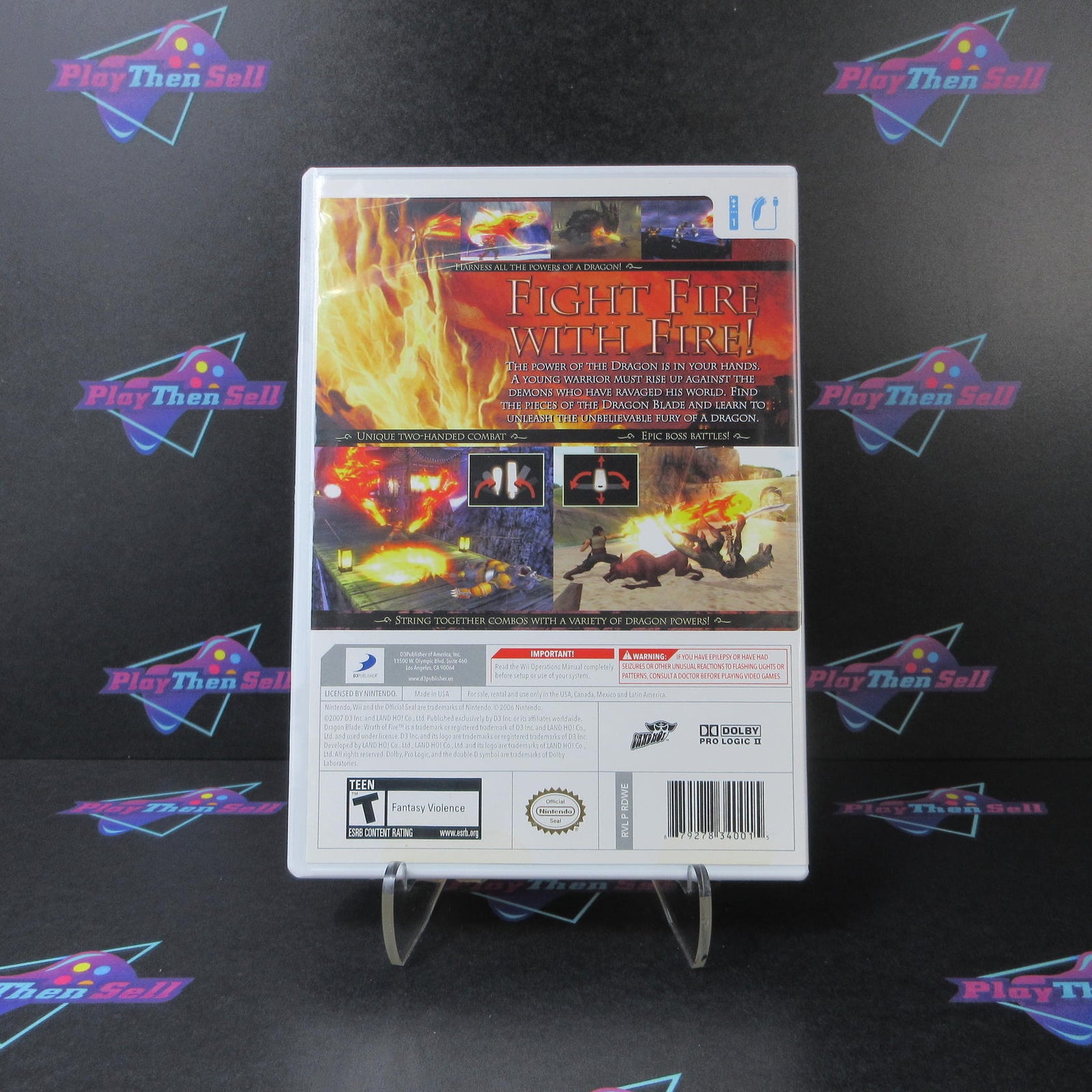 Dragon Blade Wrath Of Fire Nintendo Wii AD Complete - (See Pics)