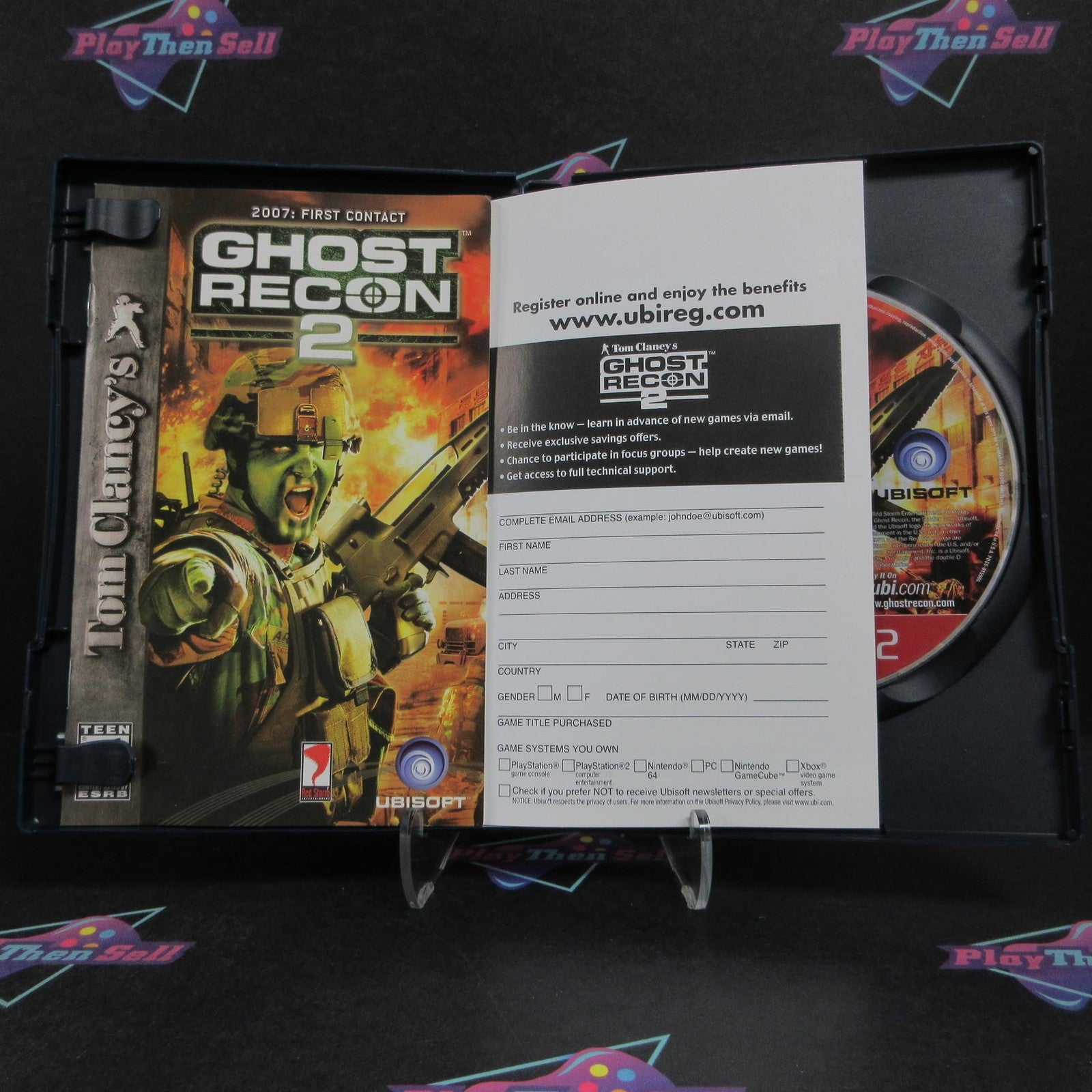 Tom Clancy's Ghost Recon 2 First Contact PS2 PlayStation 2 GH +Reg Card Comple..