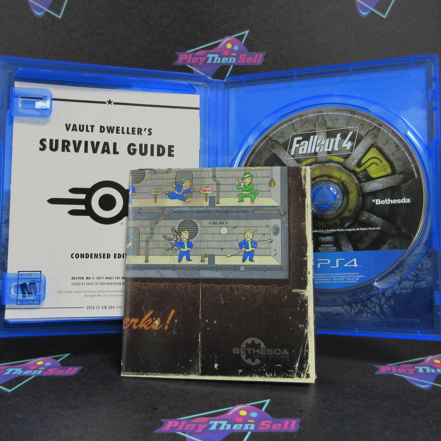 Fallout 4 PS4 PlayStation 4 + Poster Complete - 1 Year Warranty EX Cond