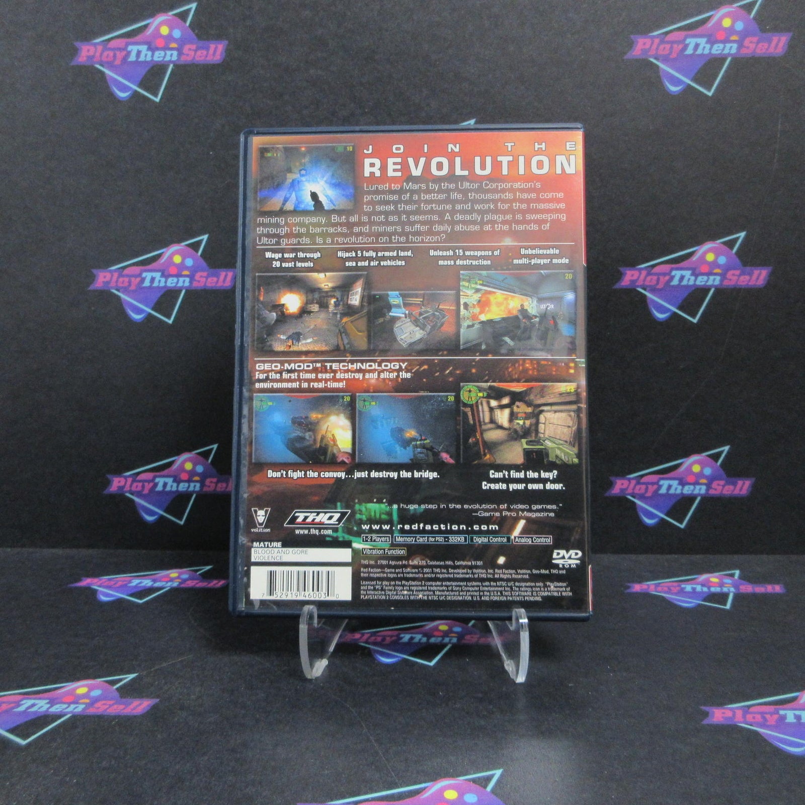 Red Faction PS2 PlayStation 2 GH Complete - 1 Year Warranty EX Cond