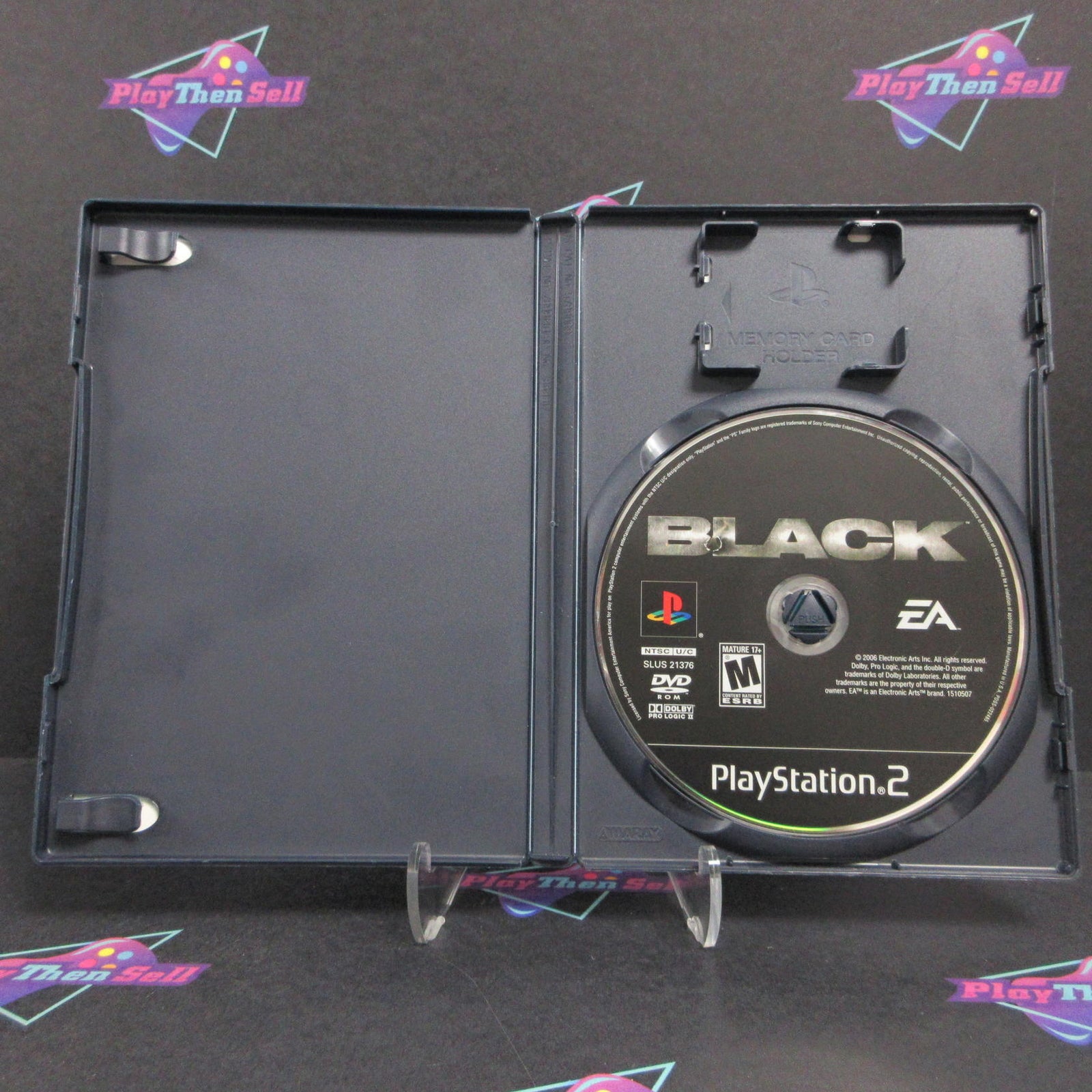 Black PlayStation 2 PS2 - 1 Year Warranty VG