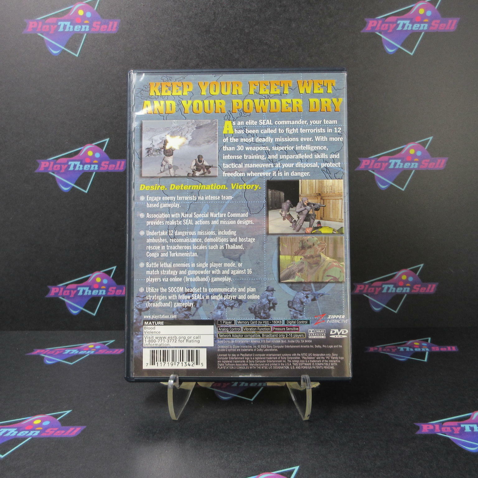 SOCOM US Navy Seals PS2 PlayStation 2 + Reg Card Complete  - 1 Year Warranty E..