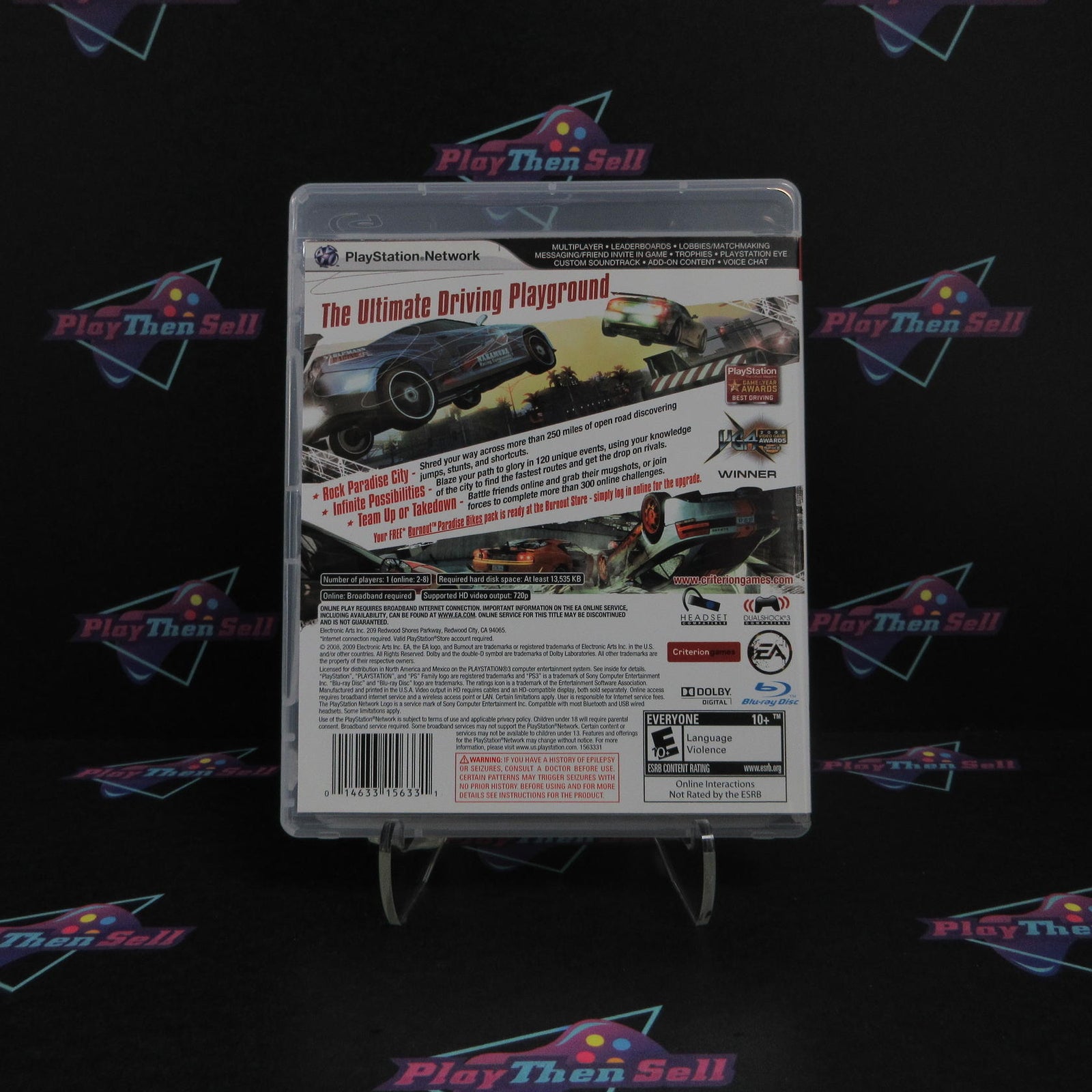 Burnout Paradise PS3 PlayStation 3 GH Complete - 1 Year Warranty EX Cond