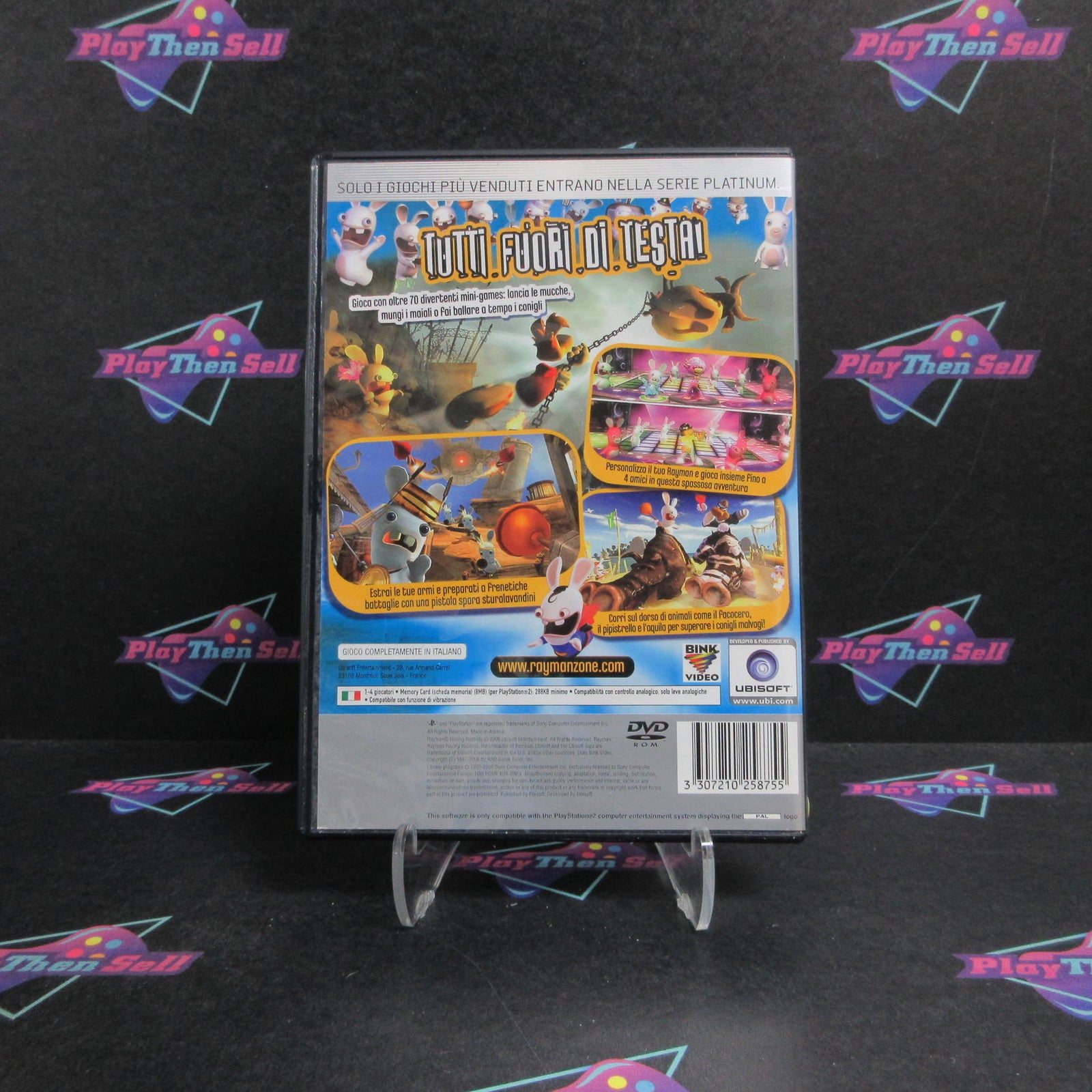 Rayman Raving Rabbids Platinum PS2 PlayStation 2 PAL Region Locked  - Complete..