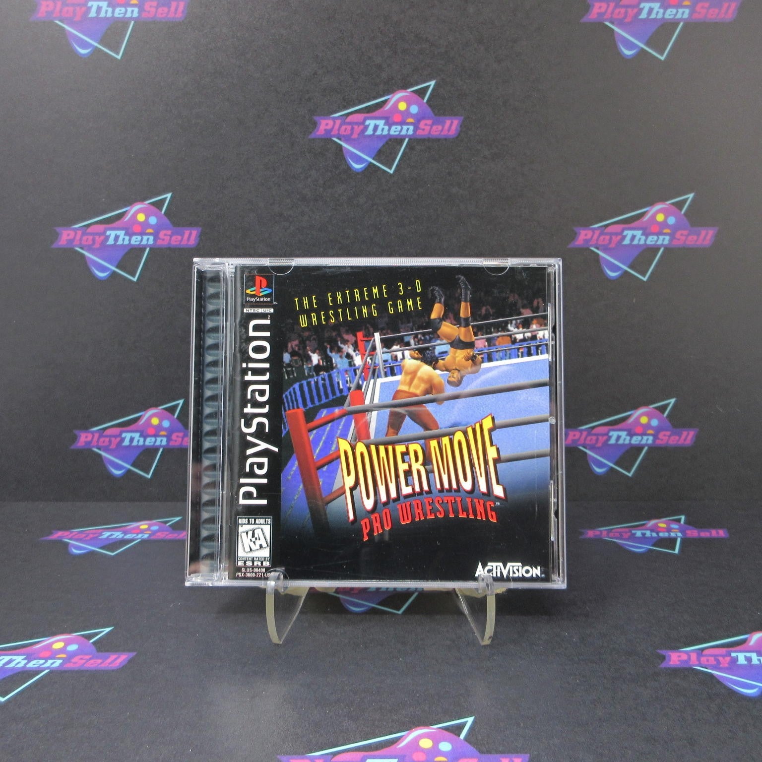 Power Move Pro Wrestling PS1 PlayStation 1 + Reg Card Complete  - 1 Year Warra..